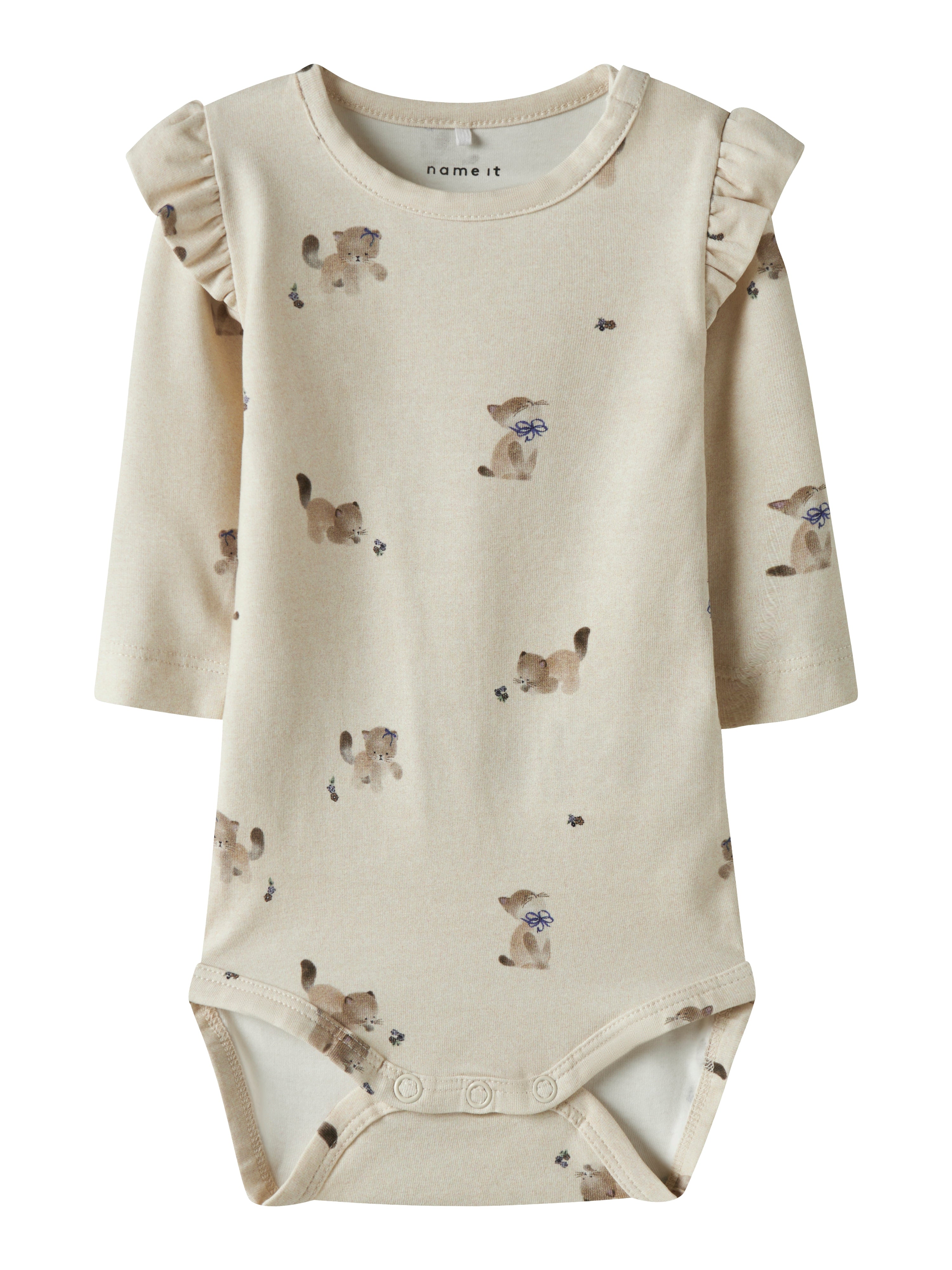 Name It Tanny Body - Peyote Melange med katteprint