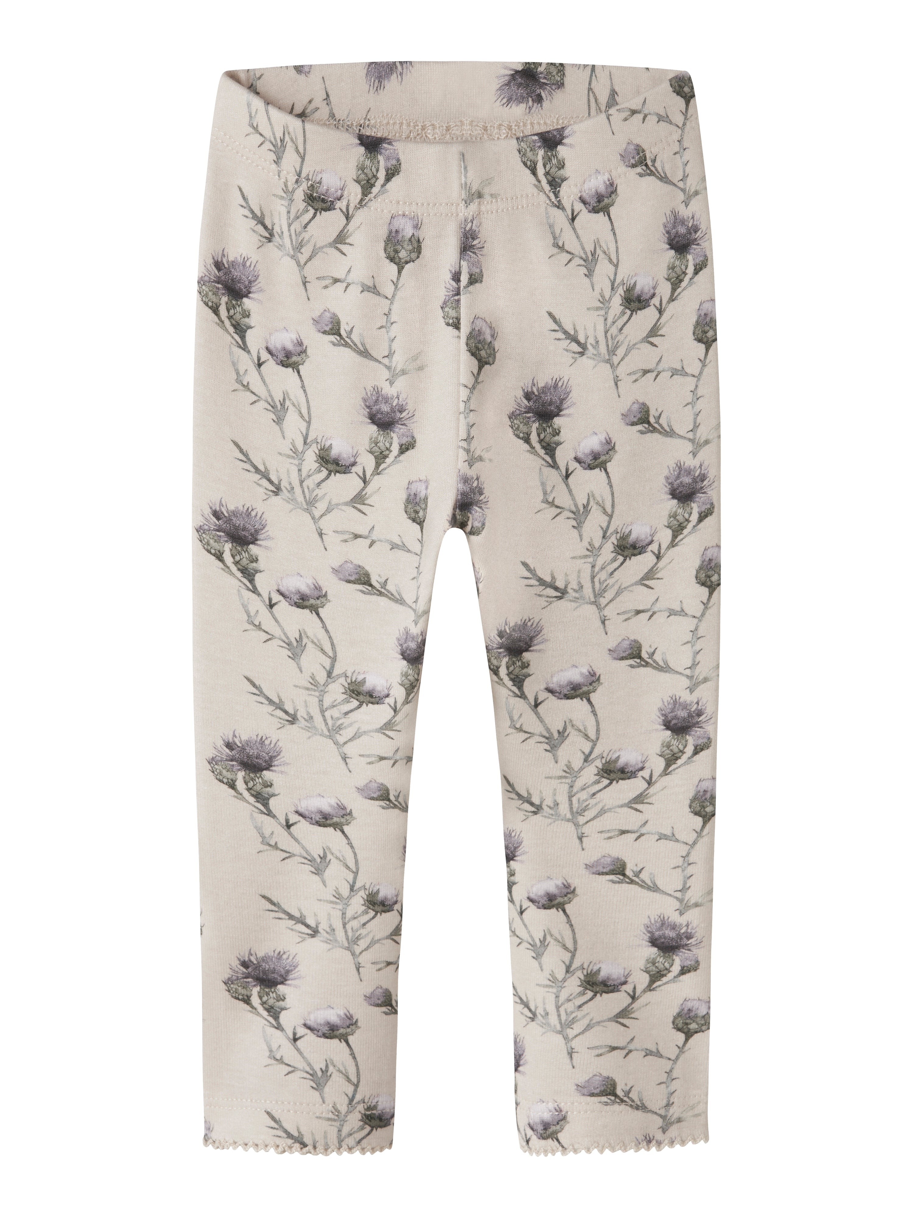 Name It Teane Leggings med Blomsterprint - Pumice Stone