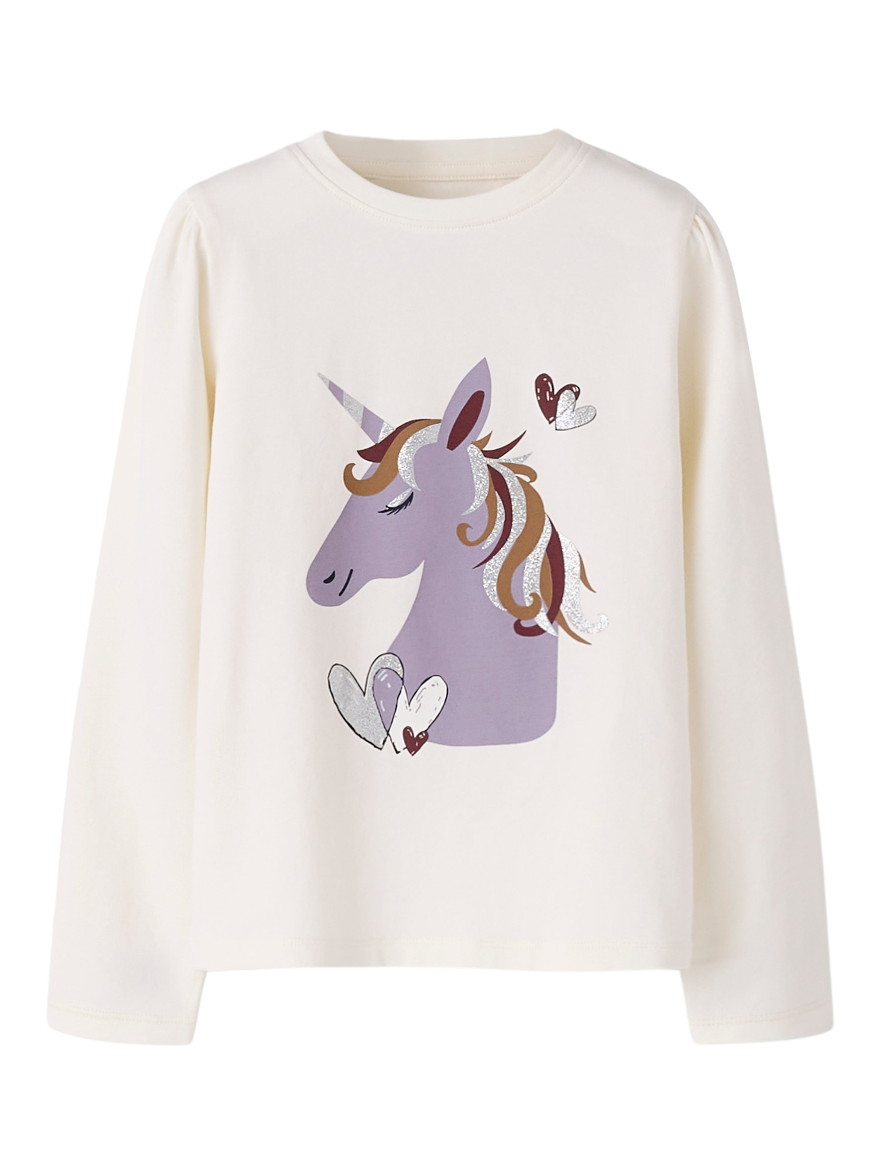 Name It Tearta Bluse - Cloud Dancer med Enhjørning på Tilbud