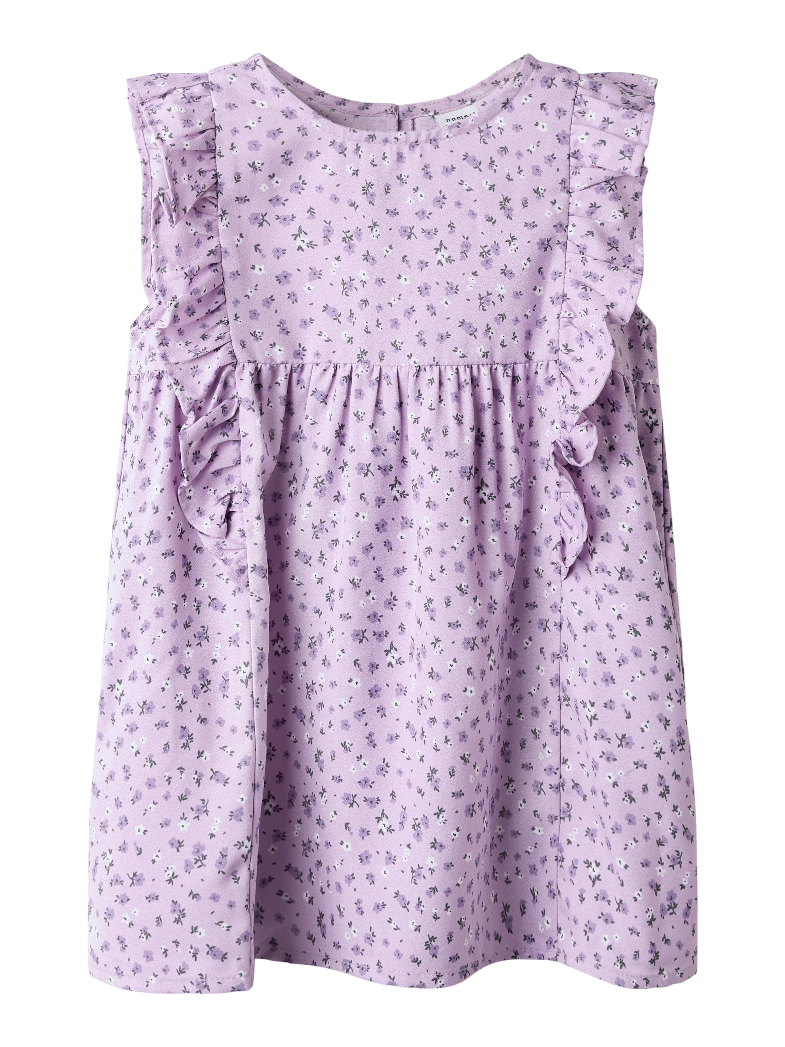 Name It Jolly Kjole - Lavendel med Blomsterprint Tilbud!