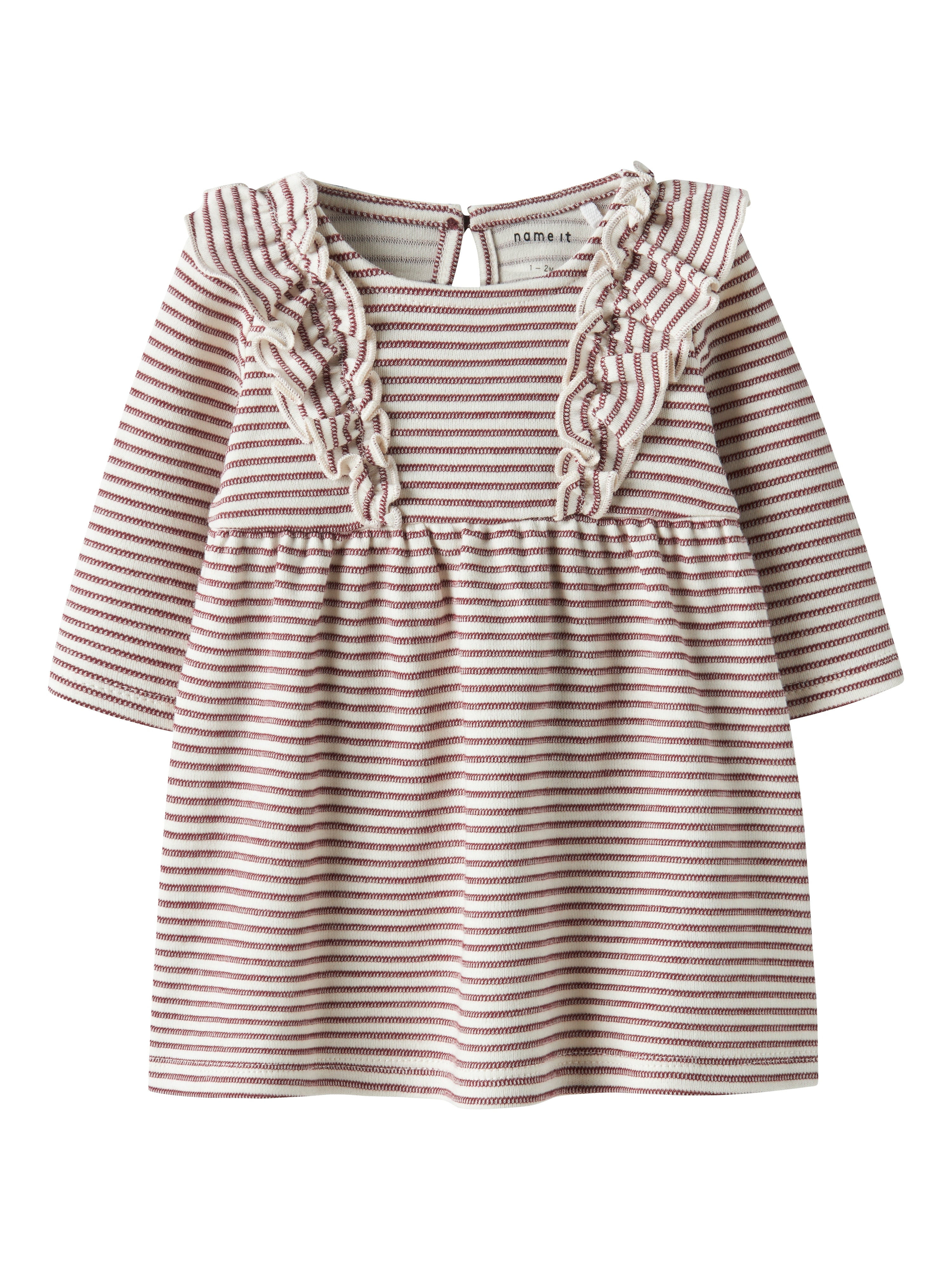 Name It Bripa Ls Dress - Oxblood Red -   Cm