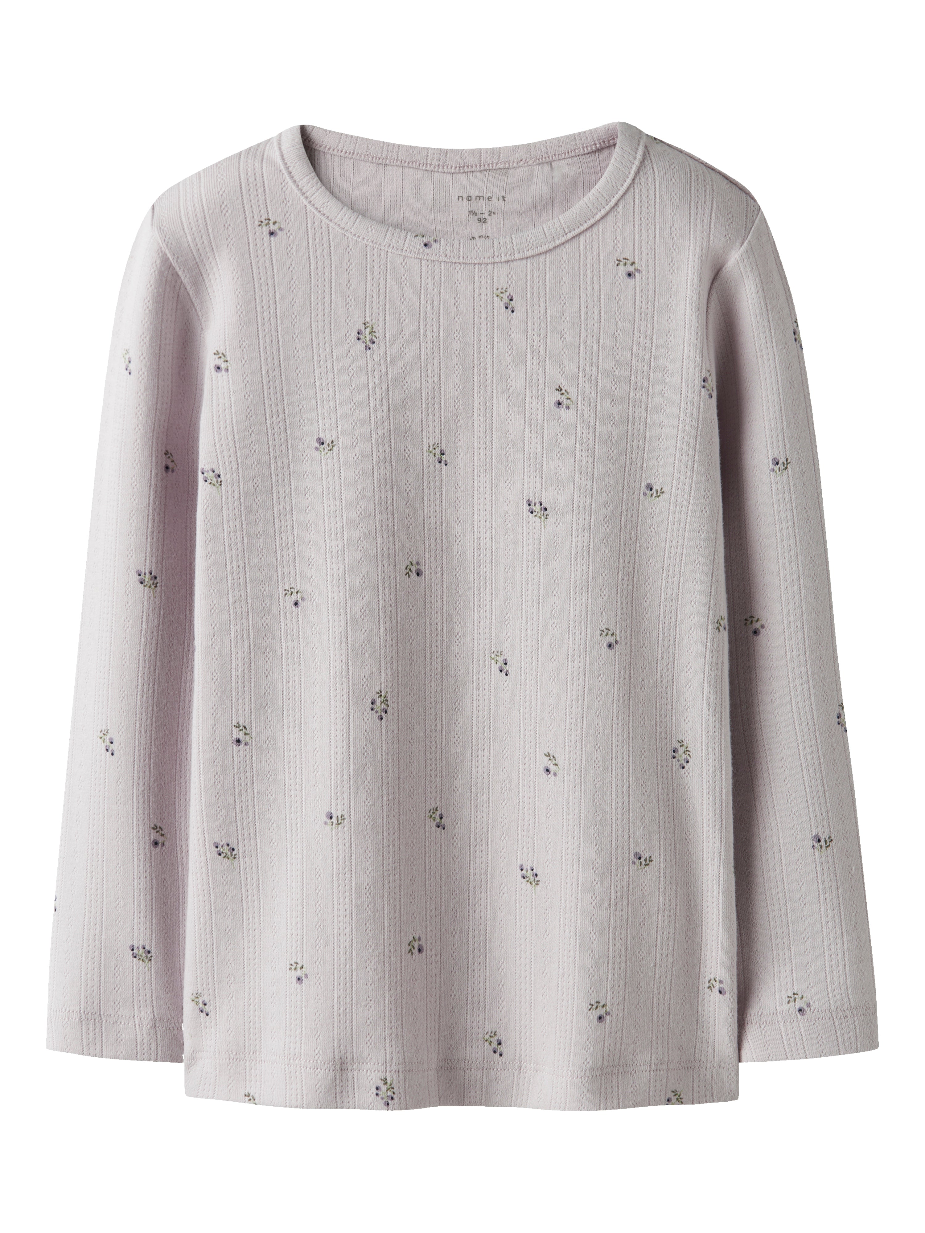Name It Berries Ls Slim Top - Lilac Marble -   Cm