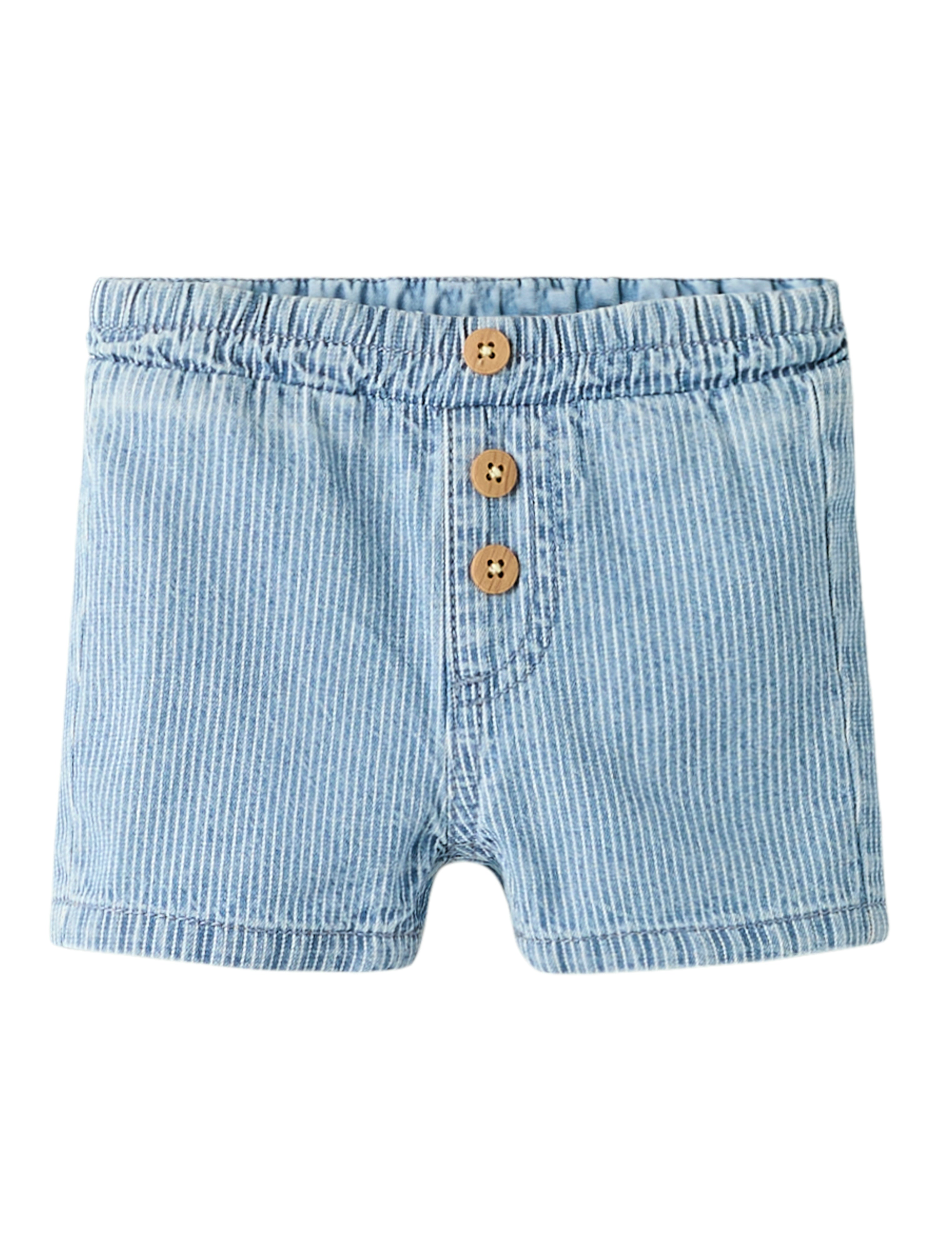 Name It Ryan - Stripe Denim Shorts - Light Blue Denim -   Cm