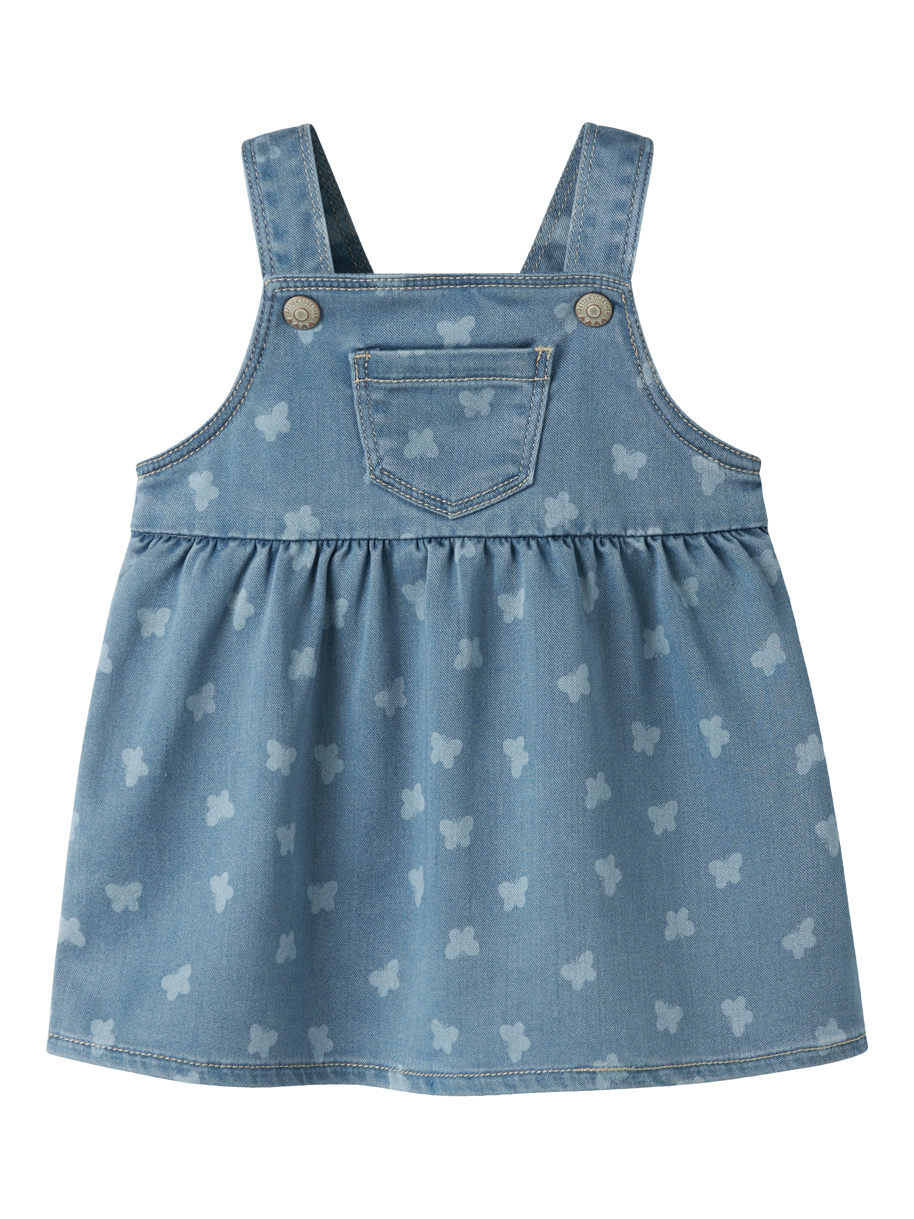Name It Mille Denim Bibskirt - Light Blue Denim -   Cm
