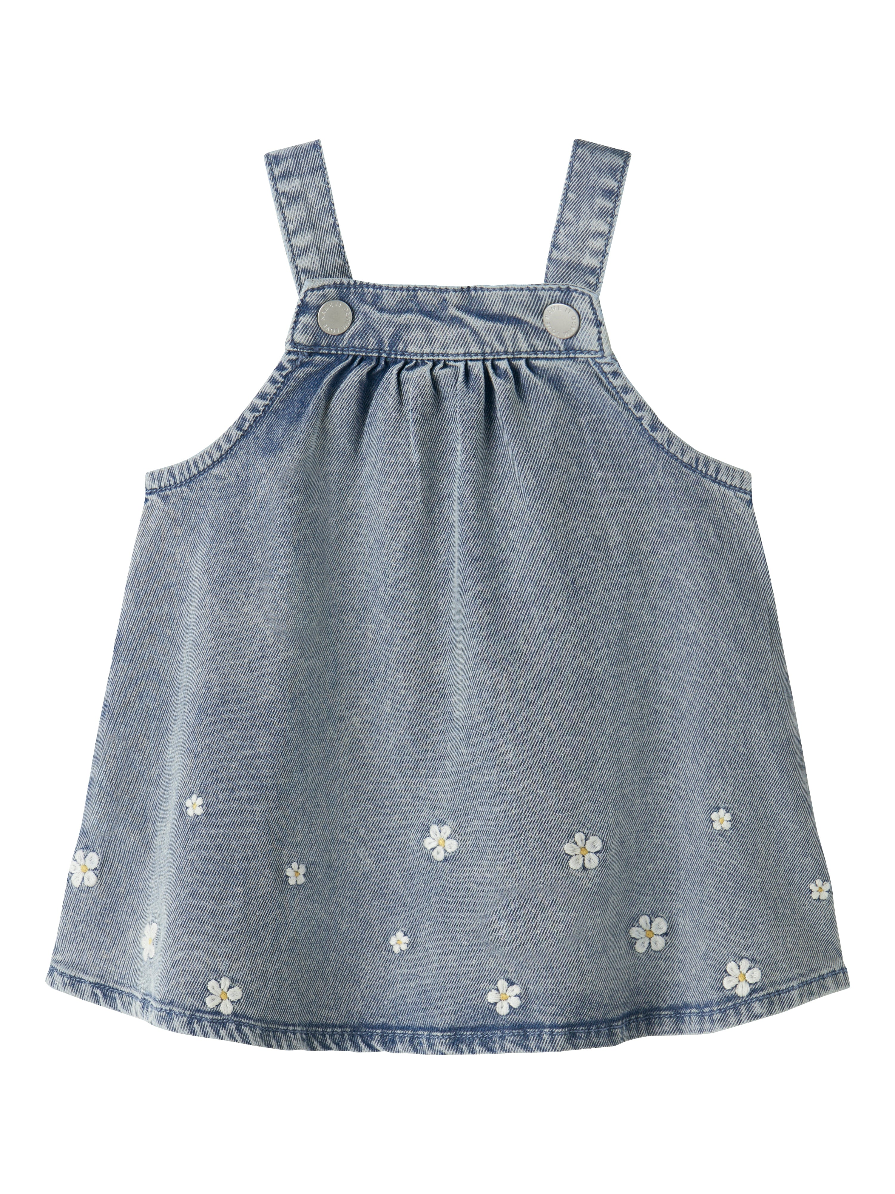 Name It Flora Denim Dress - Light Blue Denim Emb -   Cm