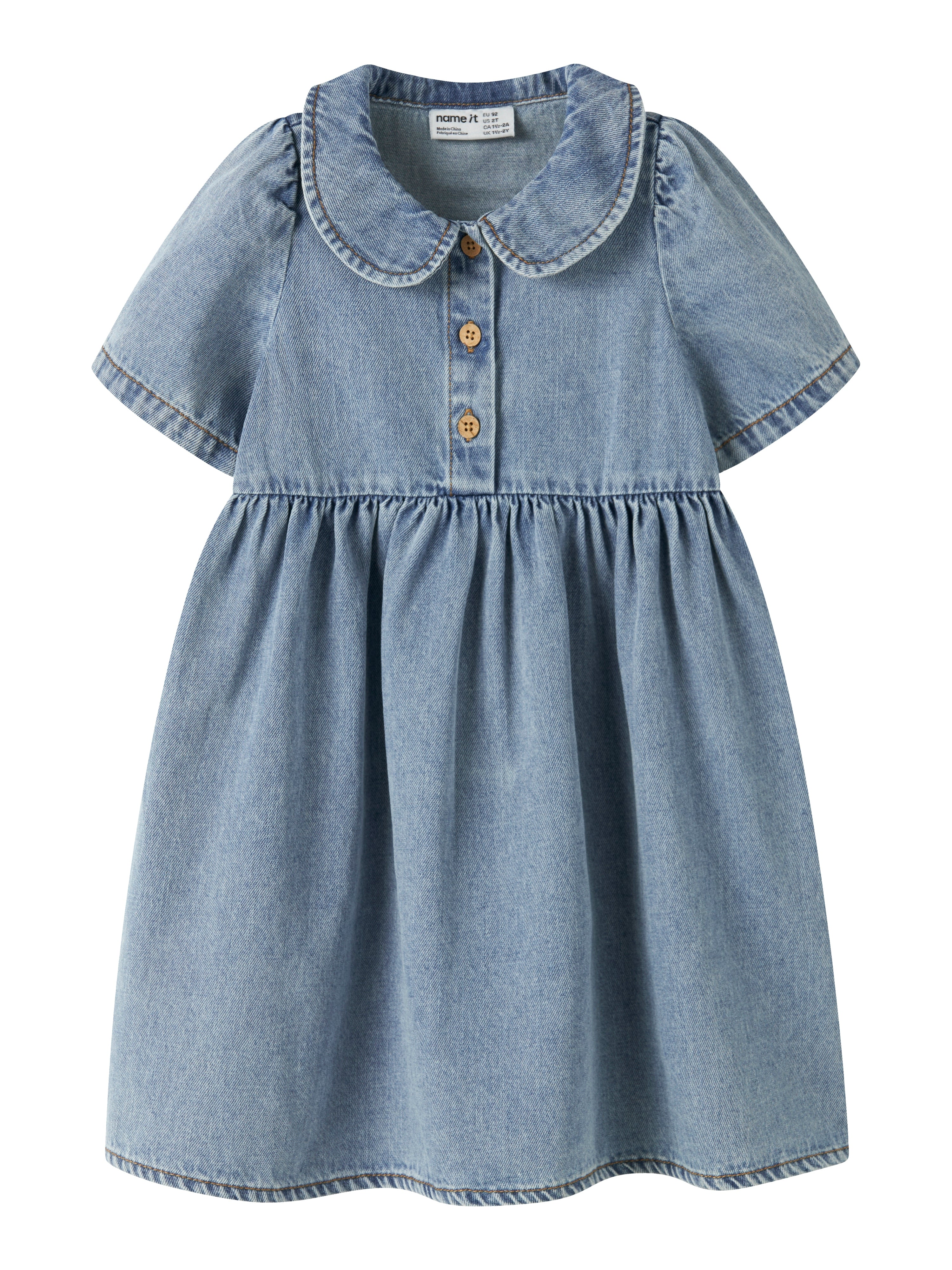 Name It Poppy Denim Dress - Medium Blue Denim -   Cm