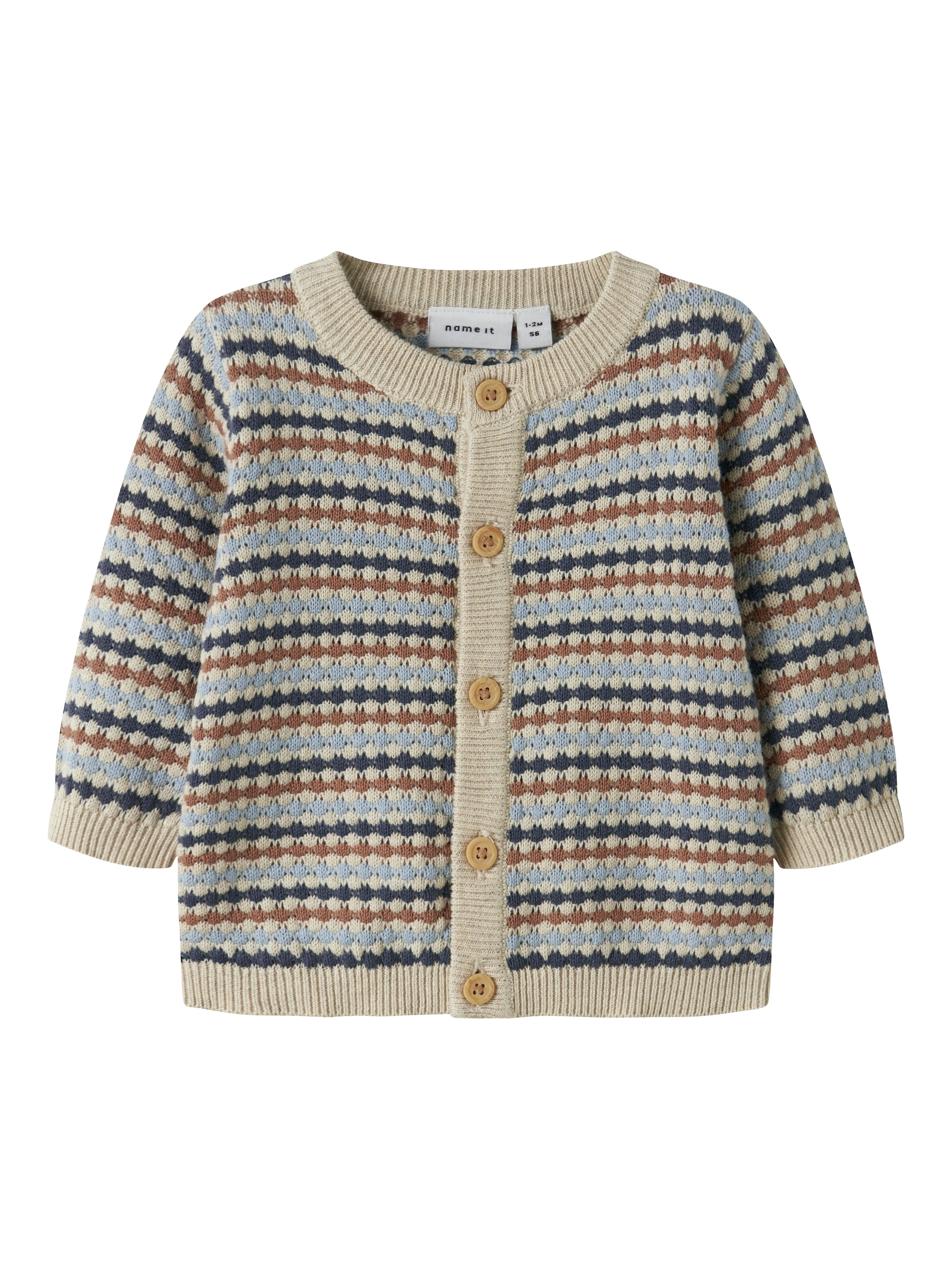 Name It Flows Ls Knit Cardigan - Vintage Indigo -   Cm