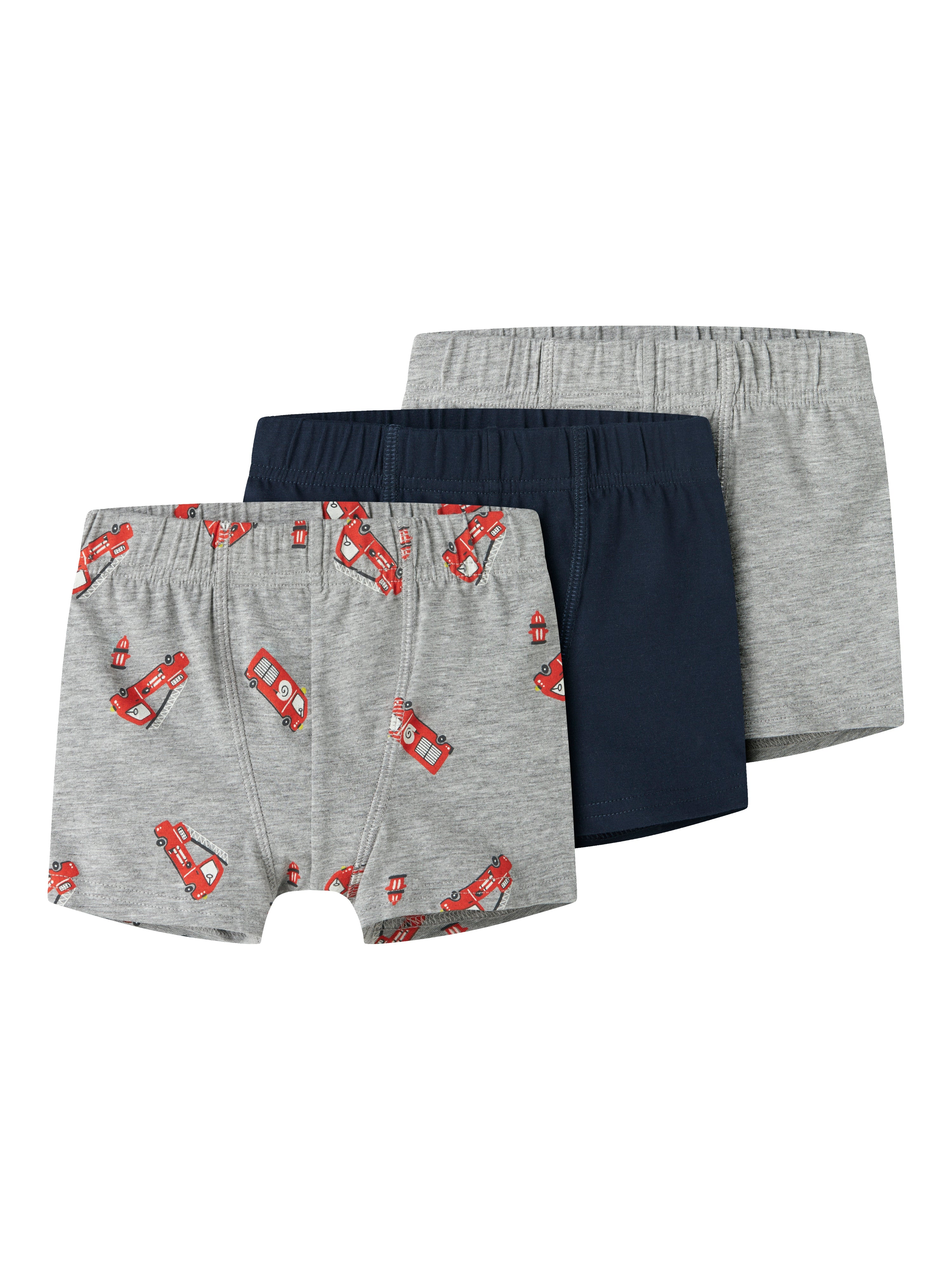 Name It Tights 3-pak med Brandbiler – Grå Melange
