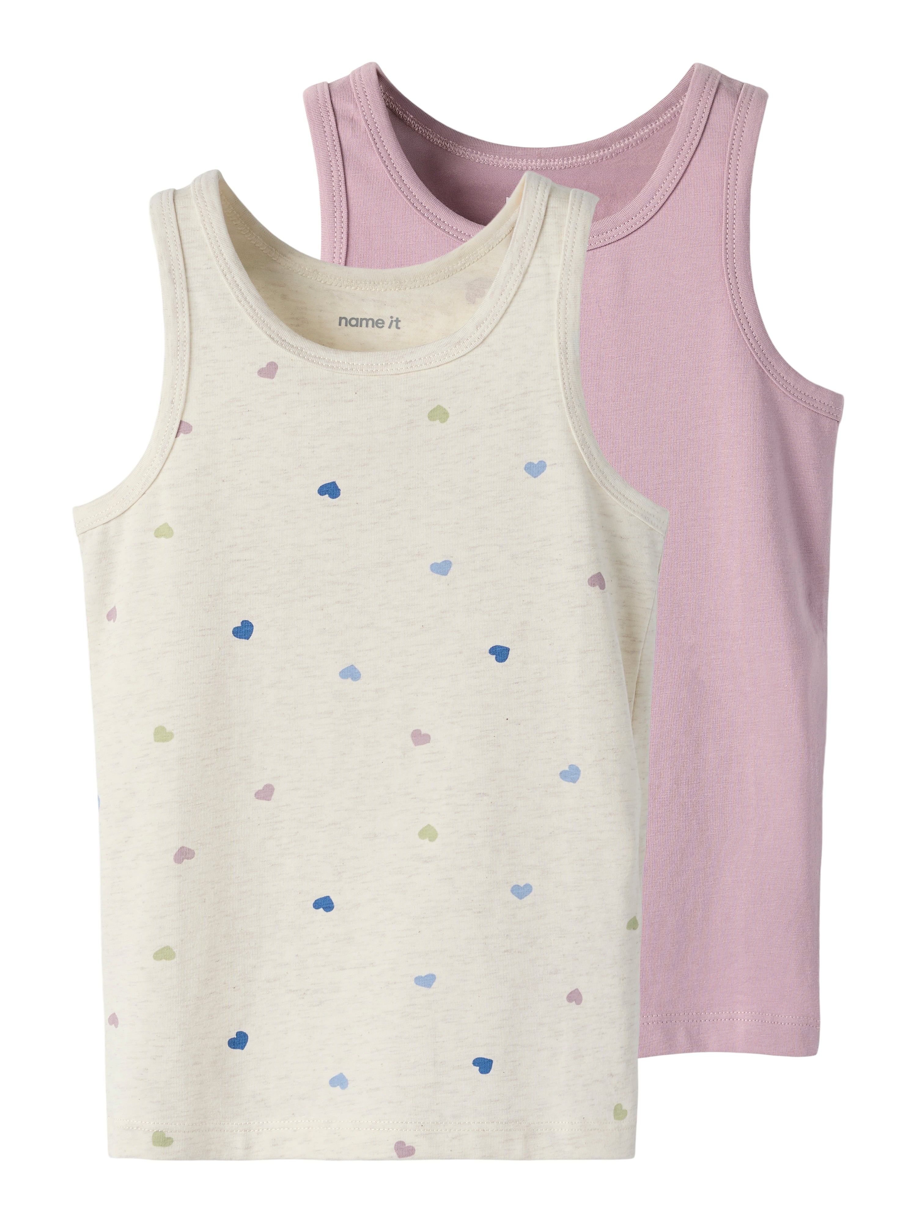 Name It Tanktop 2-pak med Hjerter – Komfort og Stil