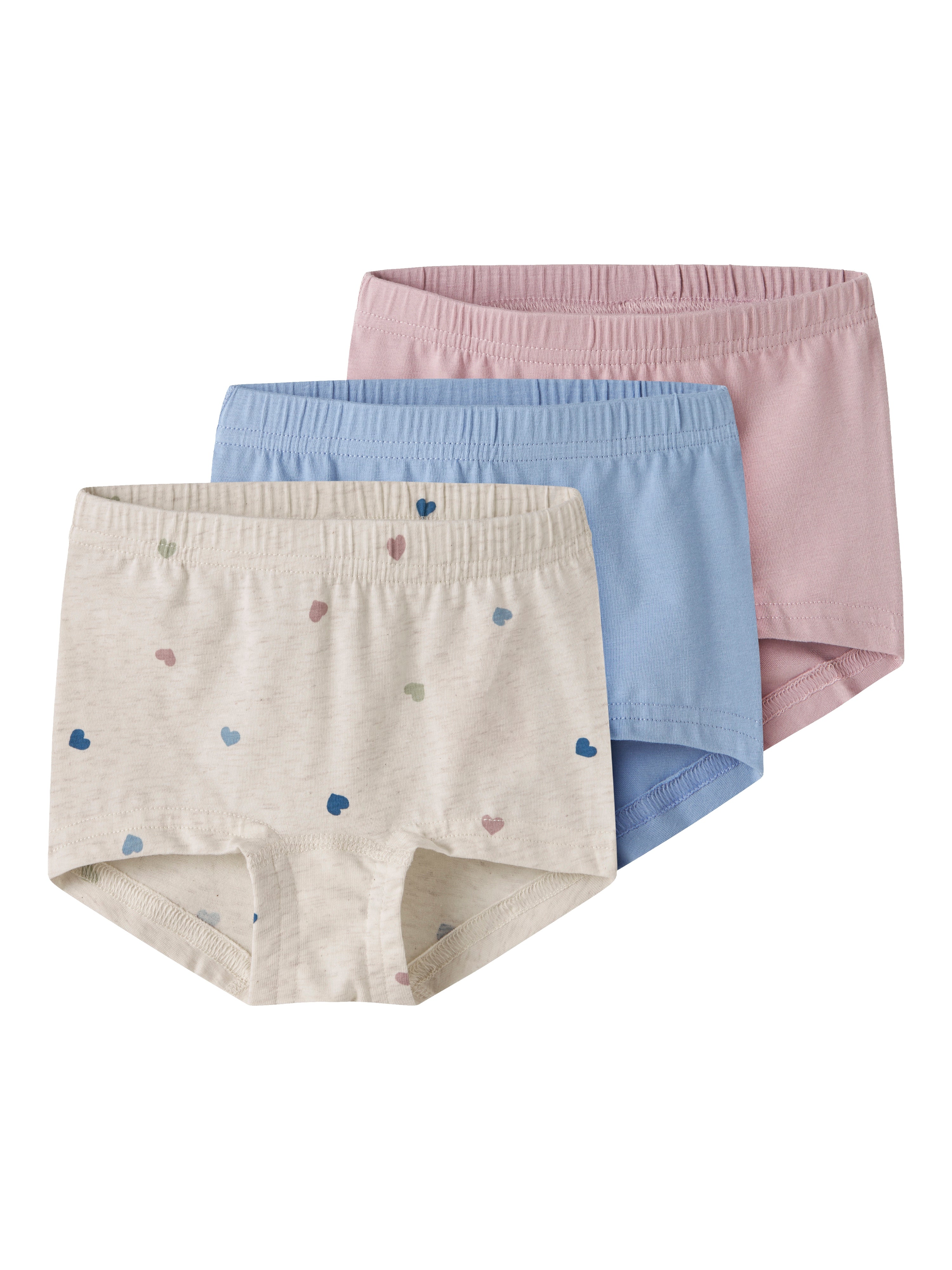 Name It Tights 3-pak med Hjerter – Peyote Melange
