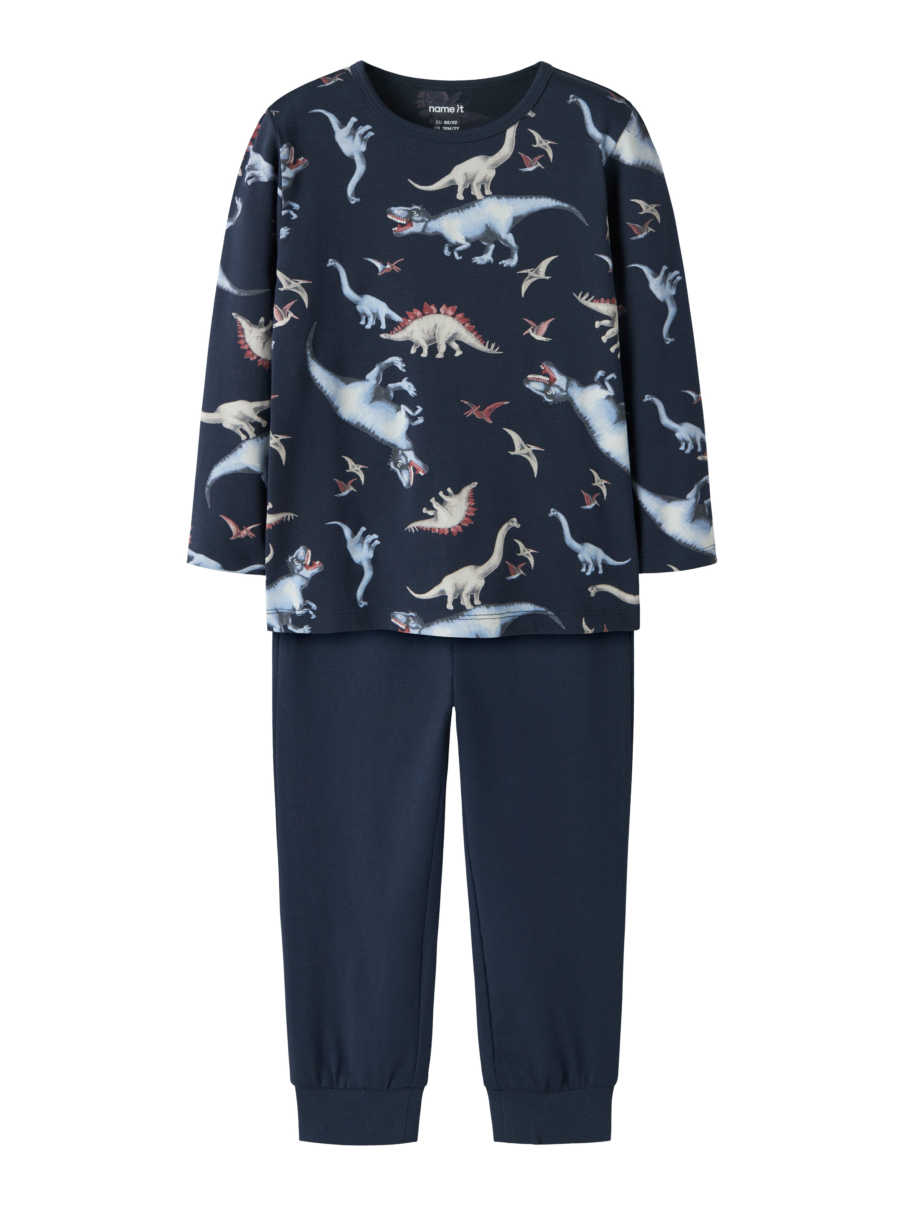 Dino Print Nattøj til Børn – Navy Blazer fra Name It