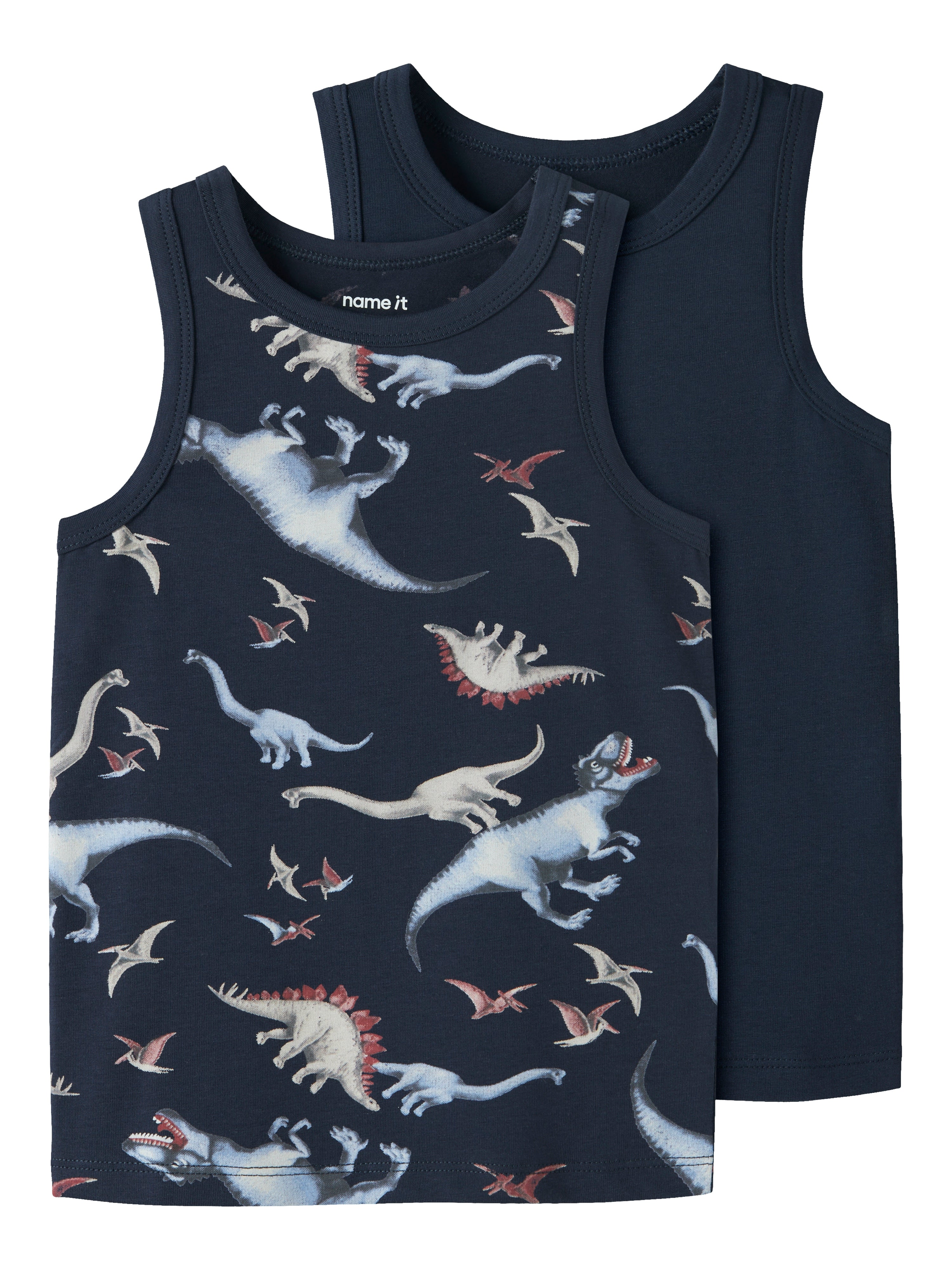 Name It Tanktop 2-pak med Dino Print – Navy Blazer