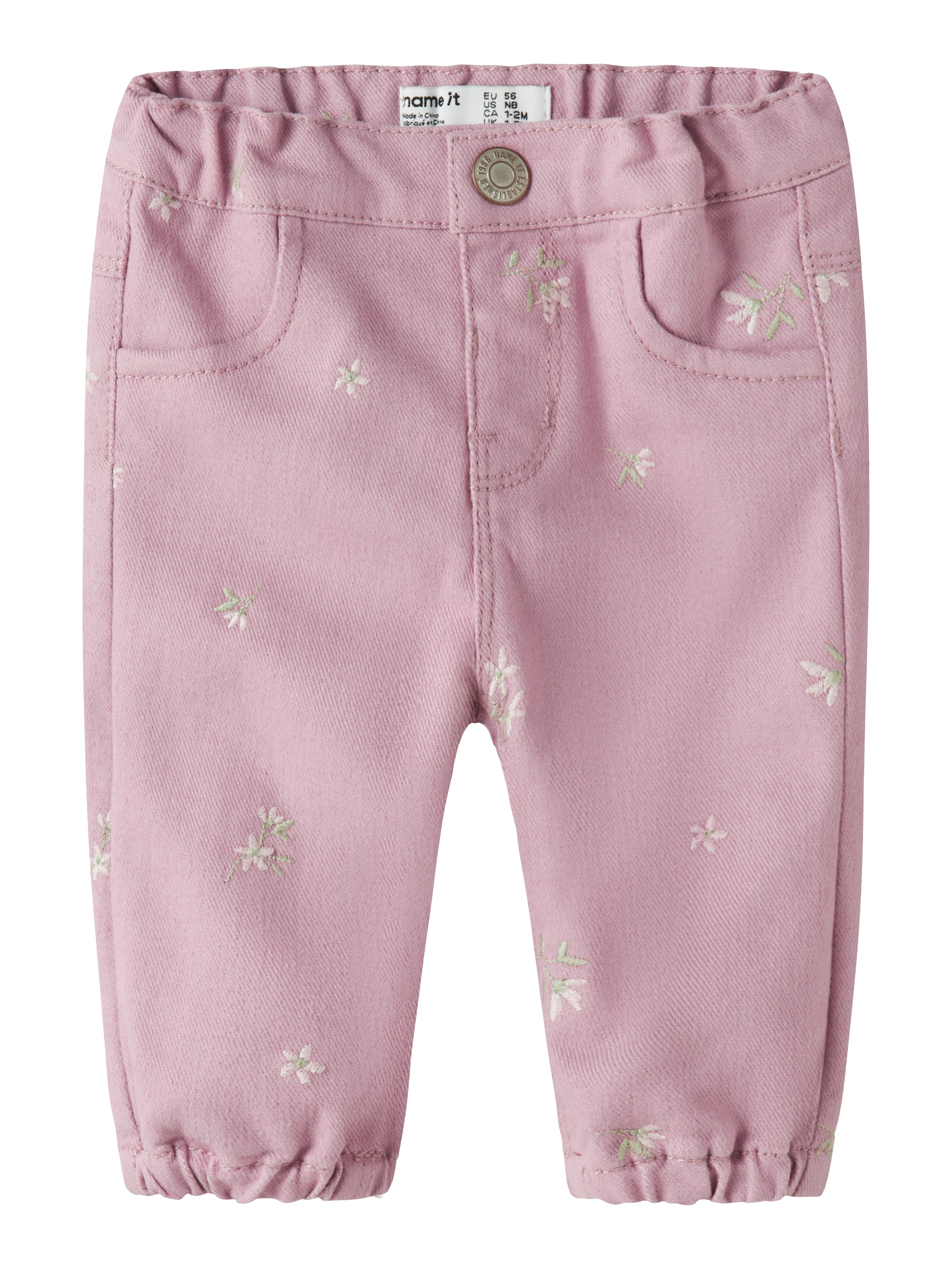 Name It Rose Loose Twill Pants - Dawn Pink -   Cm