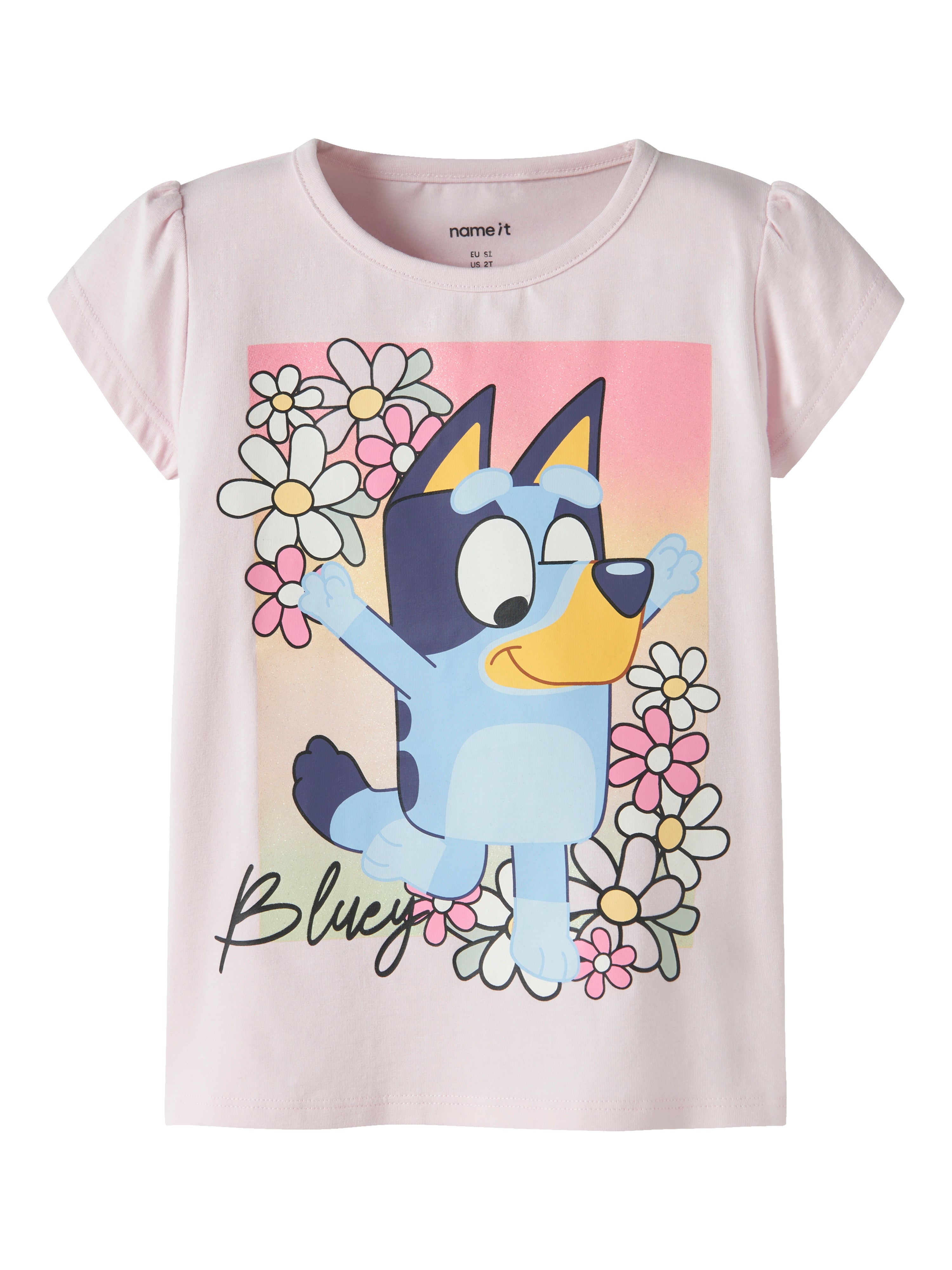 Name It Maka - Bluey Ss Top - Cradle Pink -   Cm