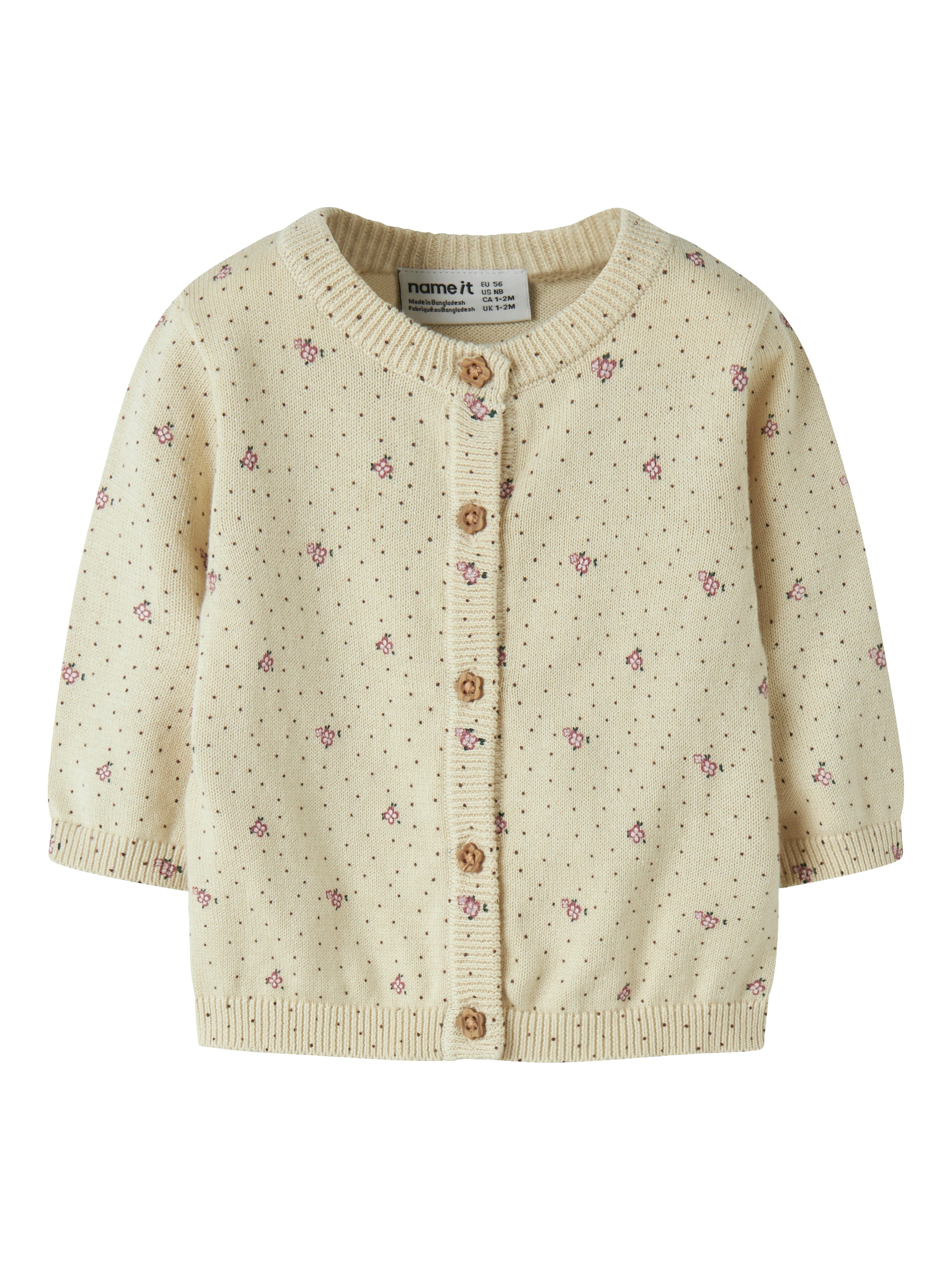 Name It Hide - Ls Knit Cardigan - Almond Milk -   Cm