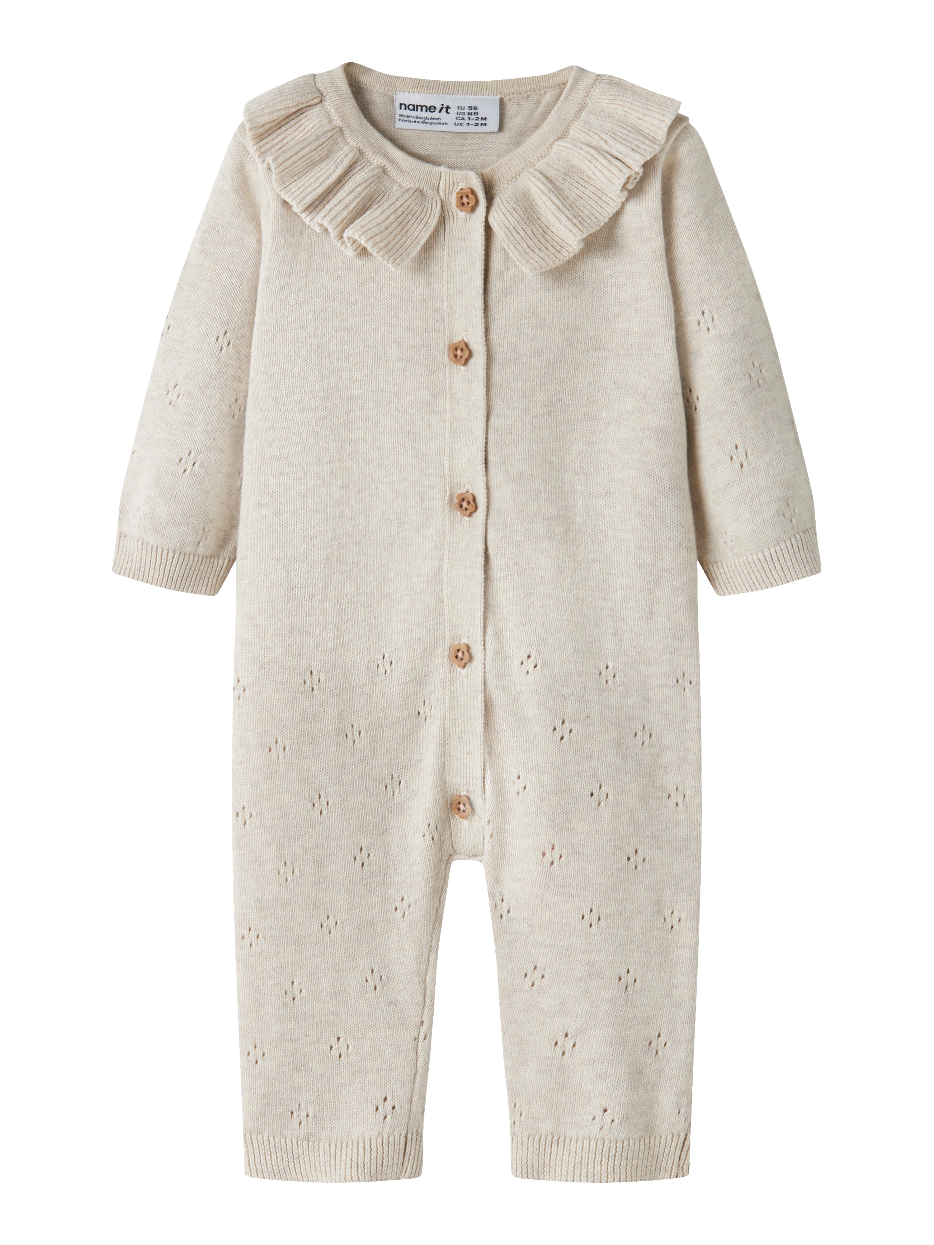 Name It Diame Ls Knit Suit - Peyote Melange -   Cm