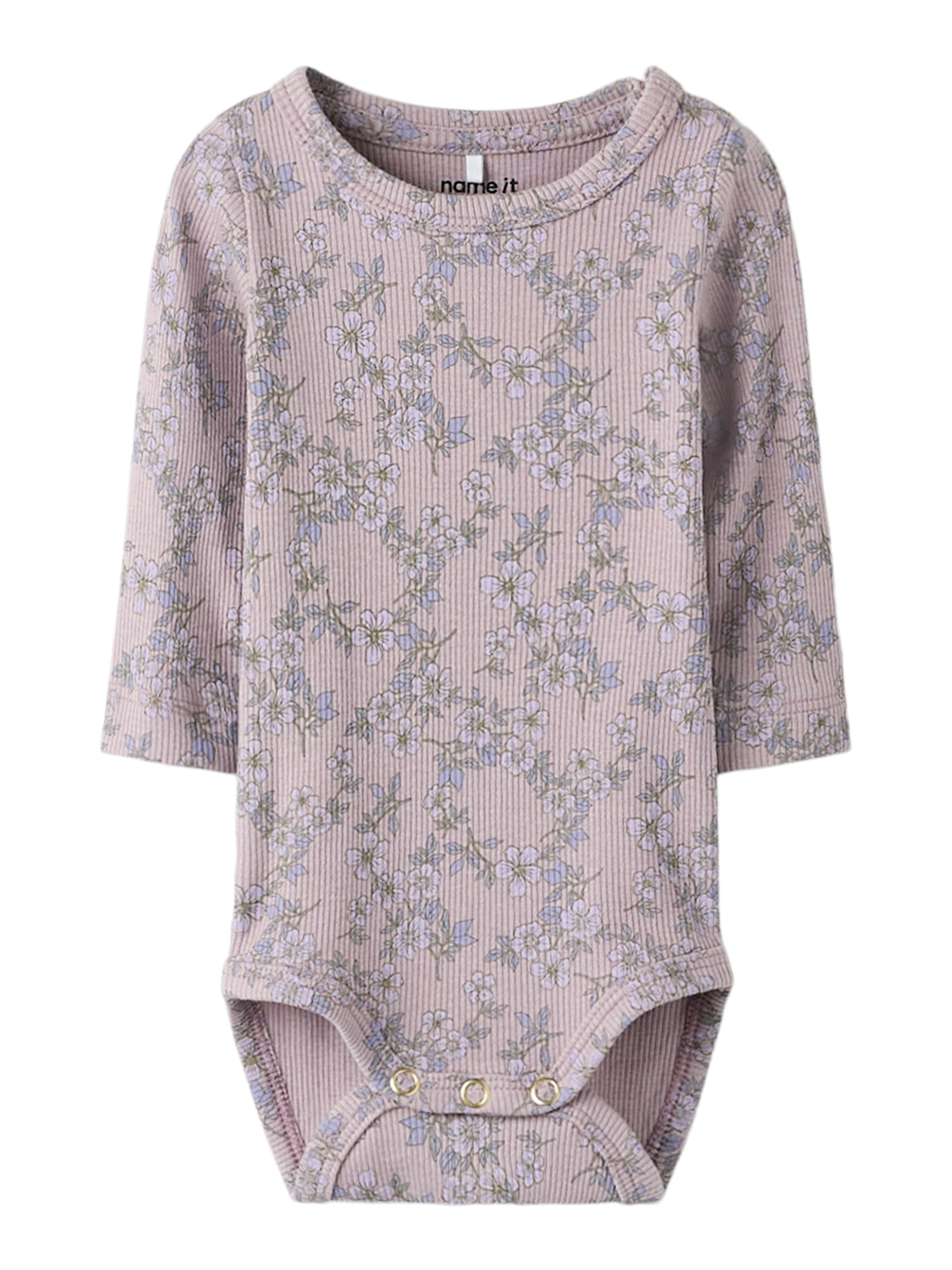 Name It Talia Langærmet Body - Nirvana med Blomsterprint