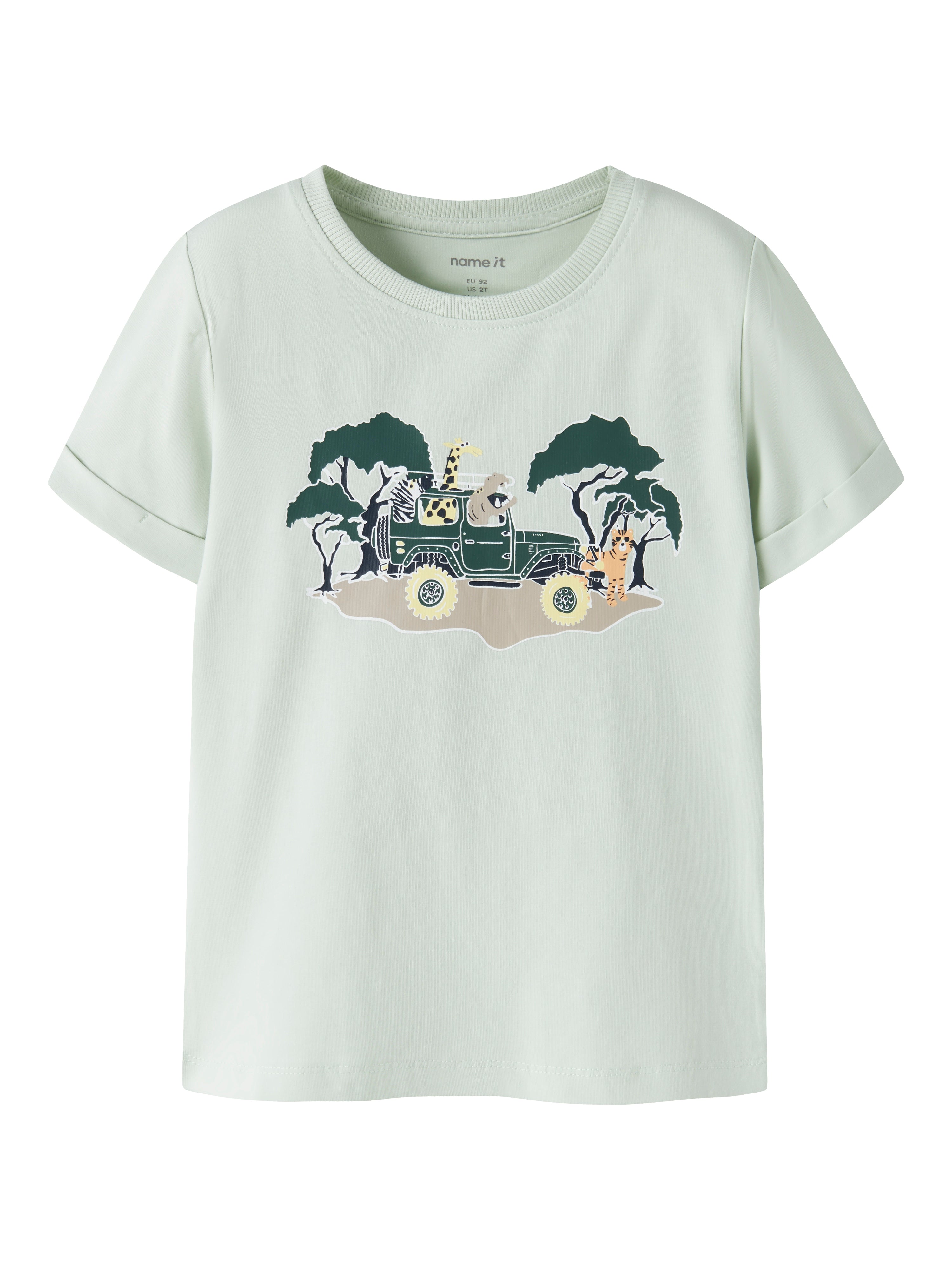 Name It Vux - Ss Reg Top - Pale Aqua Drive -   Cm