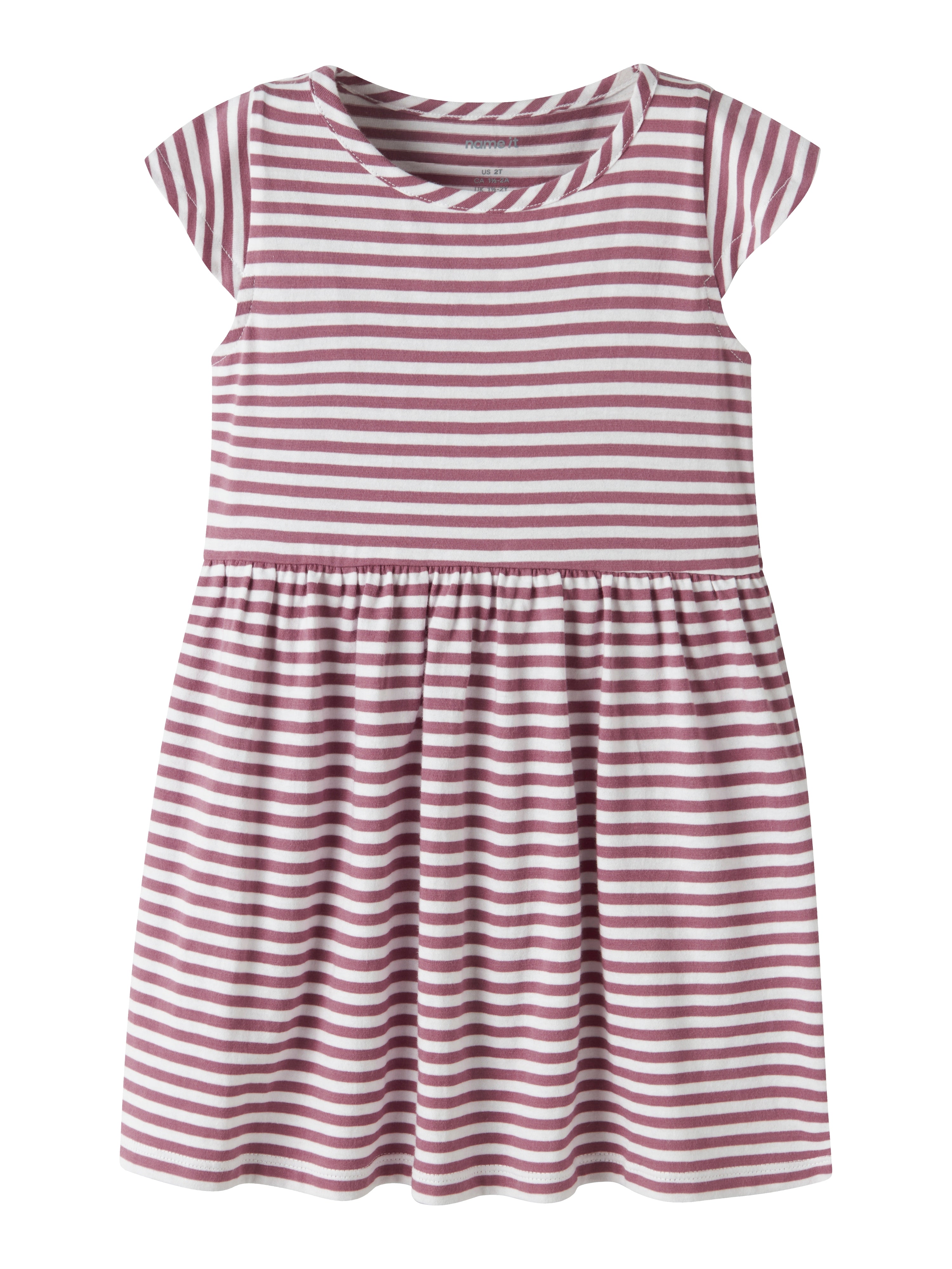 Name It Vinanna - Ss Dress - Bright White Mesa Rosa -   Cm