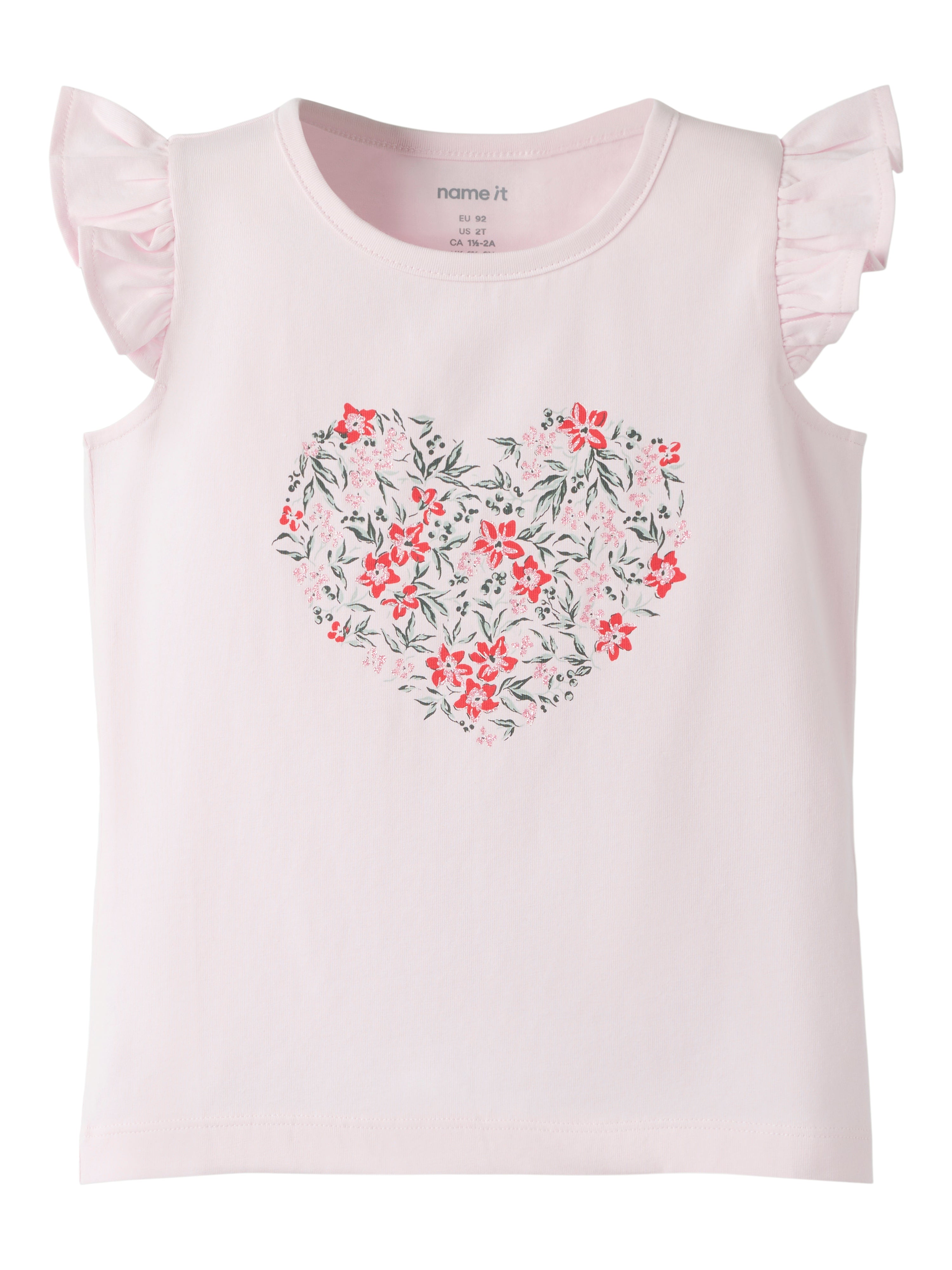 Name It Vayana - Top - Cradle Pink Red Flowers -   Cm