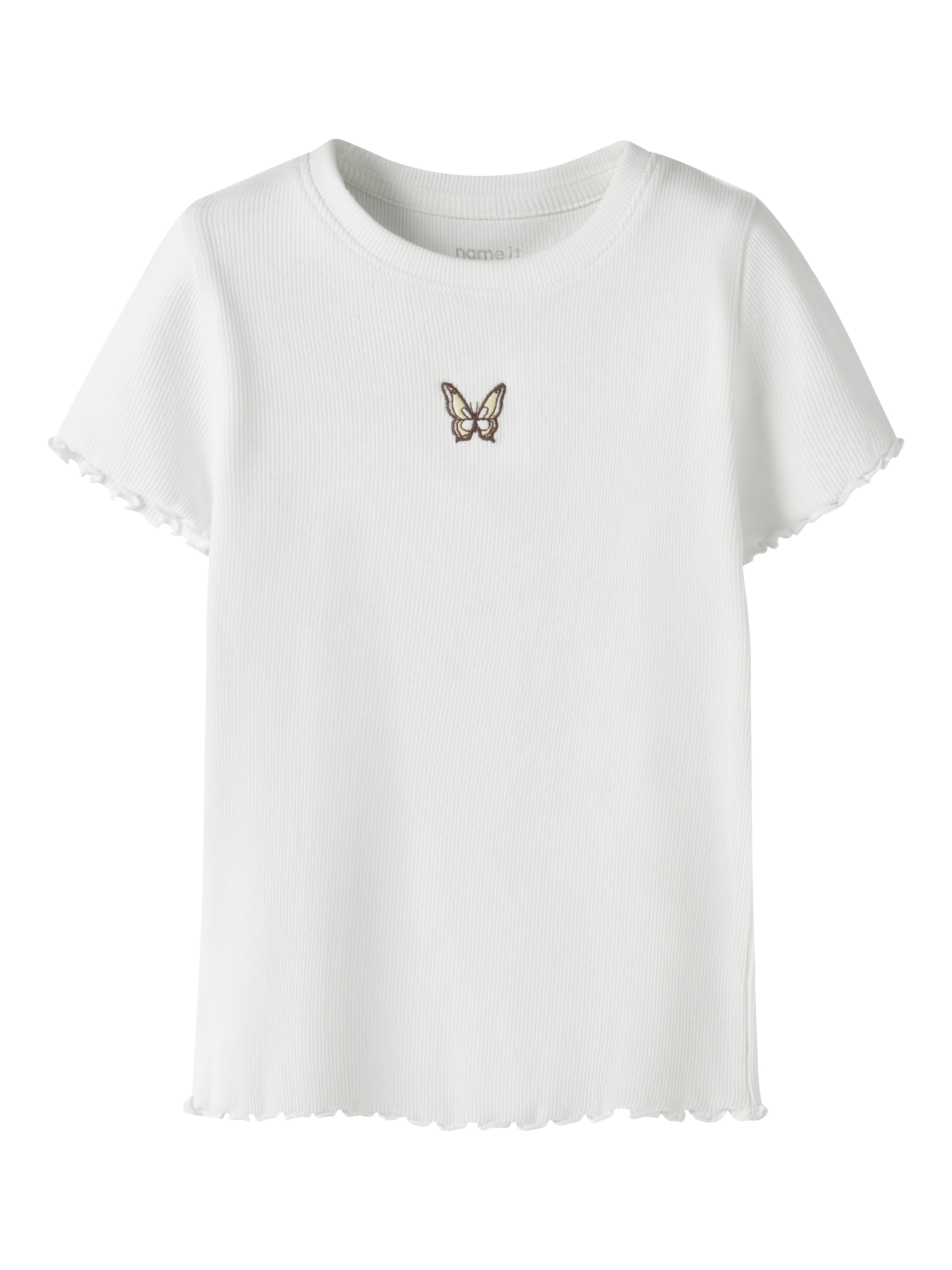 Name It Vivemma - Ss Slim Top - Bright White -   Cm