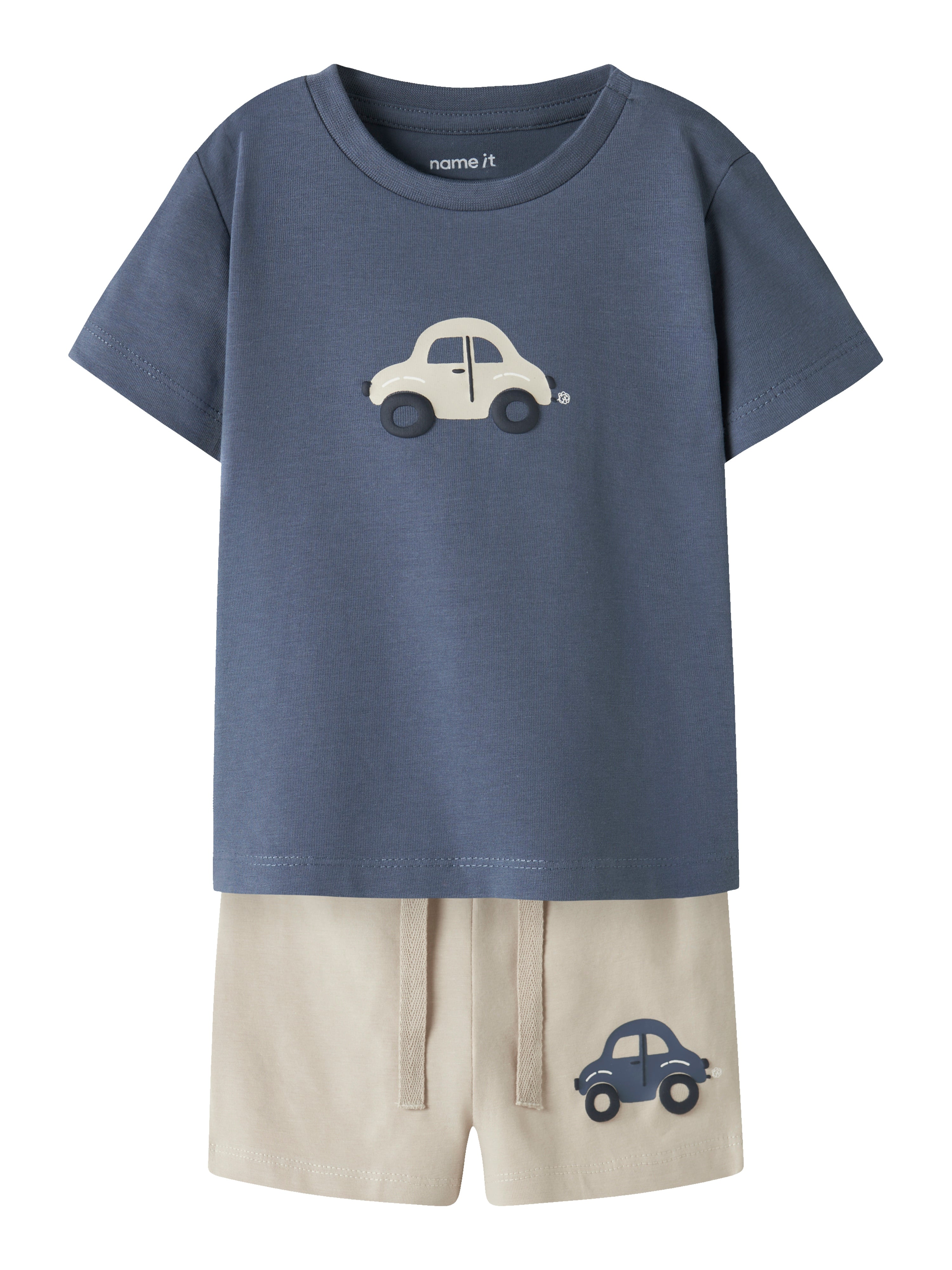 Name It Vacion Ss Top Shorts Set - Vintage Indigo -   Cm