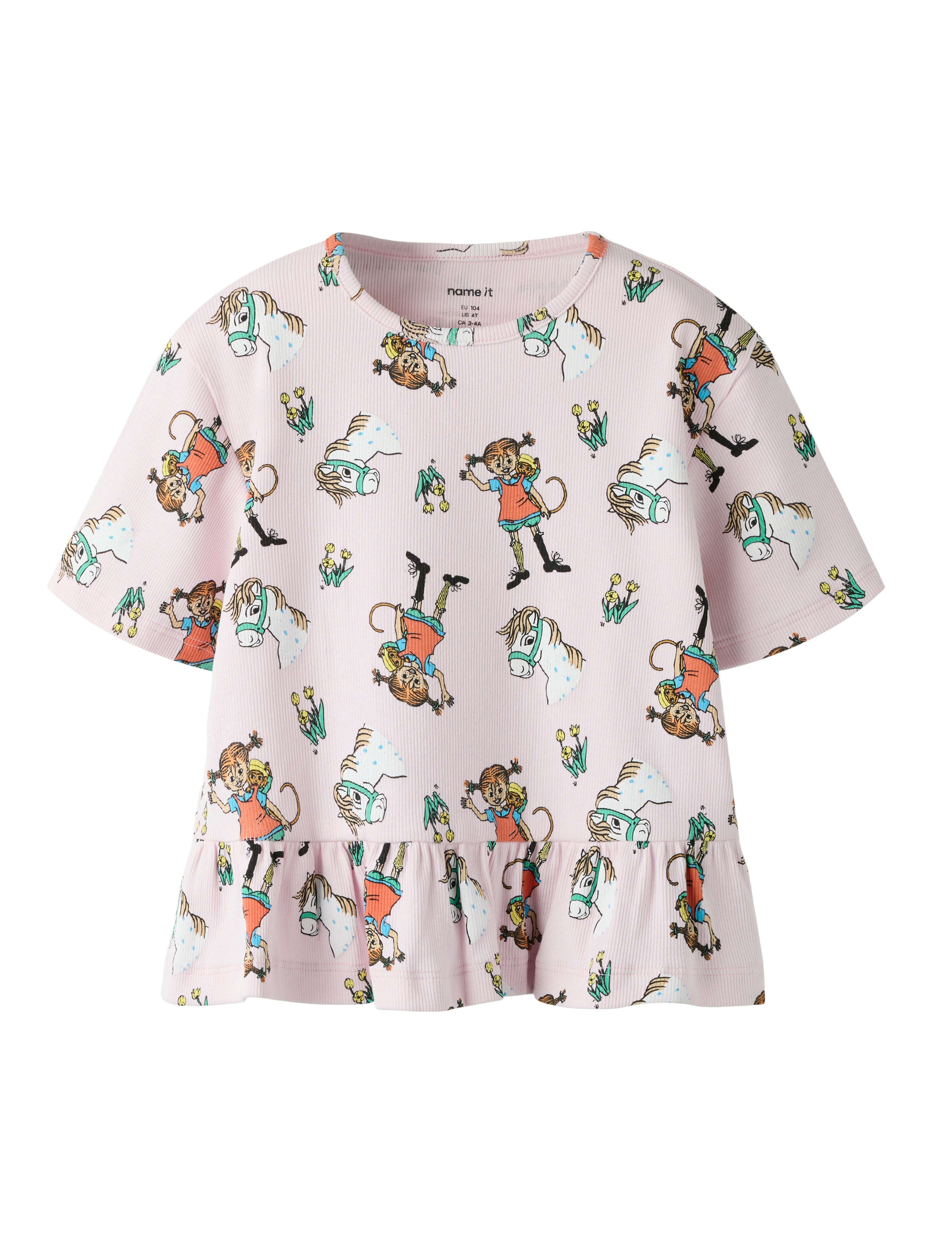 Name It Mara - Pippi Ss Top - Cradle Pink -   Cm