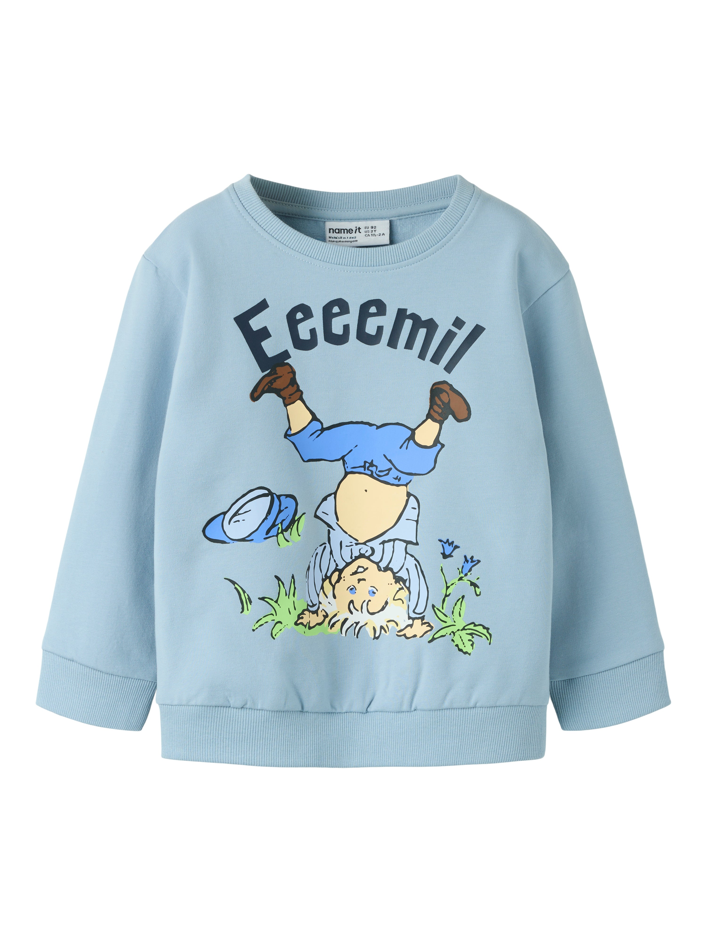 Name It Maska Emil Sweat Shirt - Blue Fog -   Cm