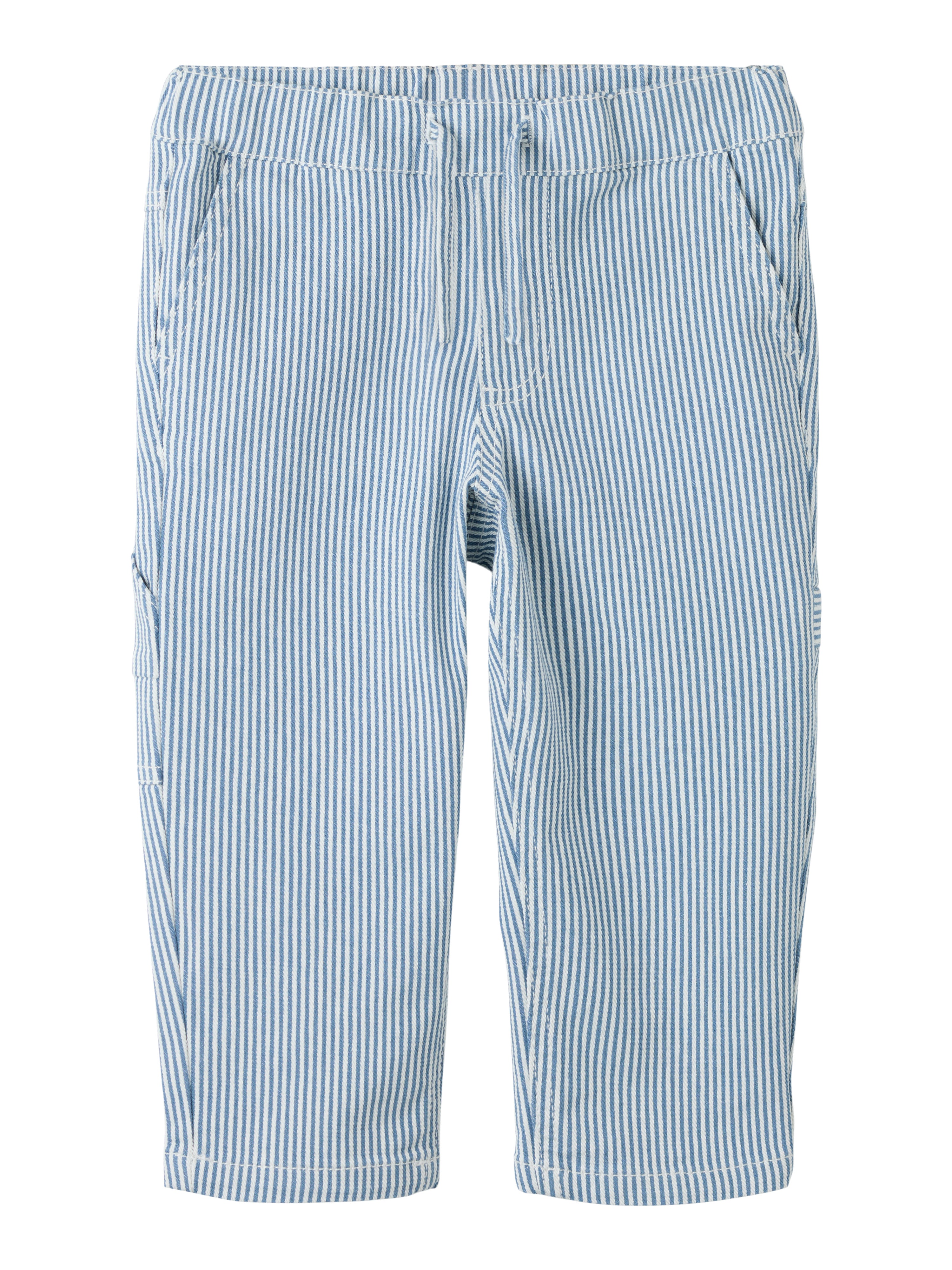 Name It Nola - Tap Stripe Pants - White Moonlight Blue - Cm