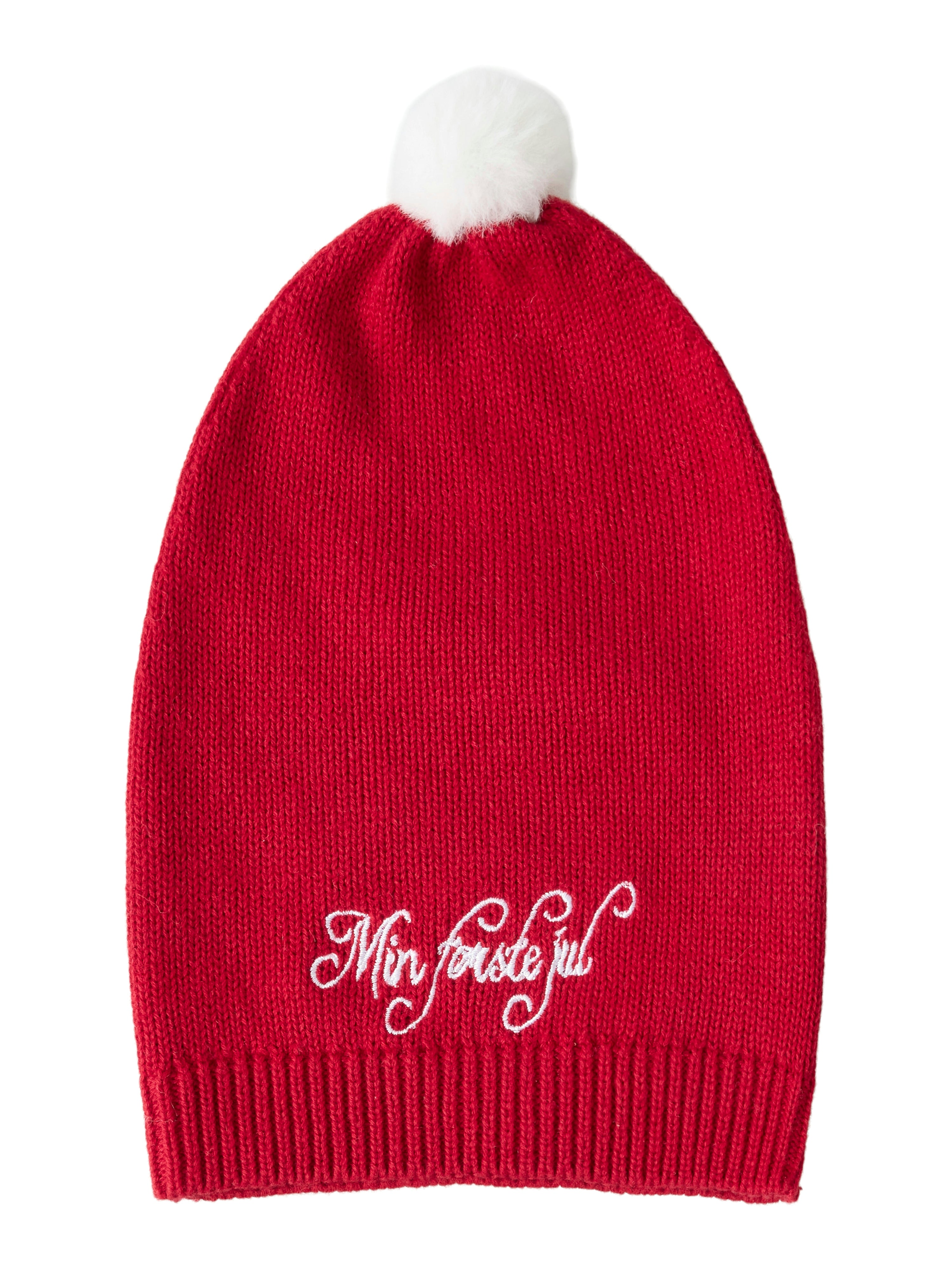 Rød Julehue til Børn - Festlig Nissehue fra Name It