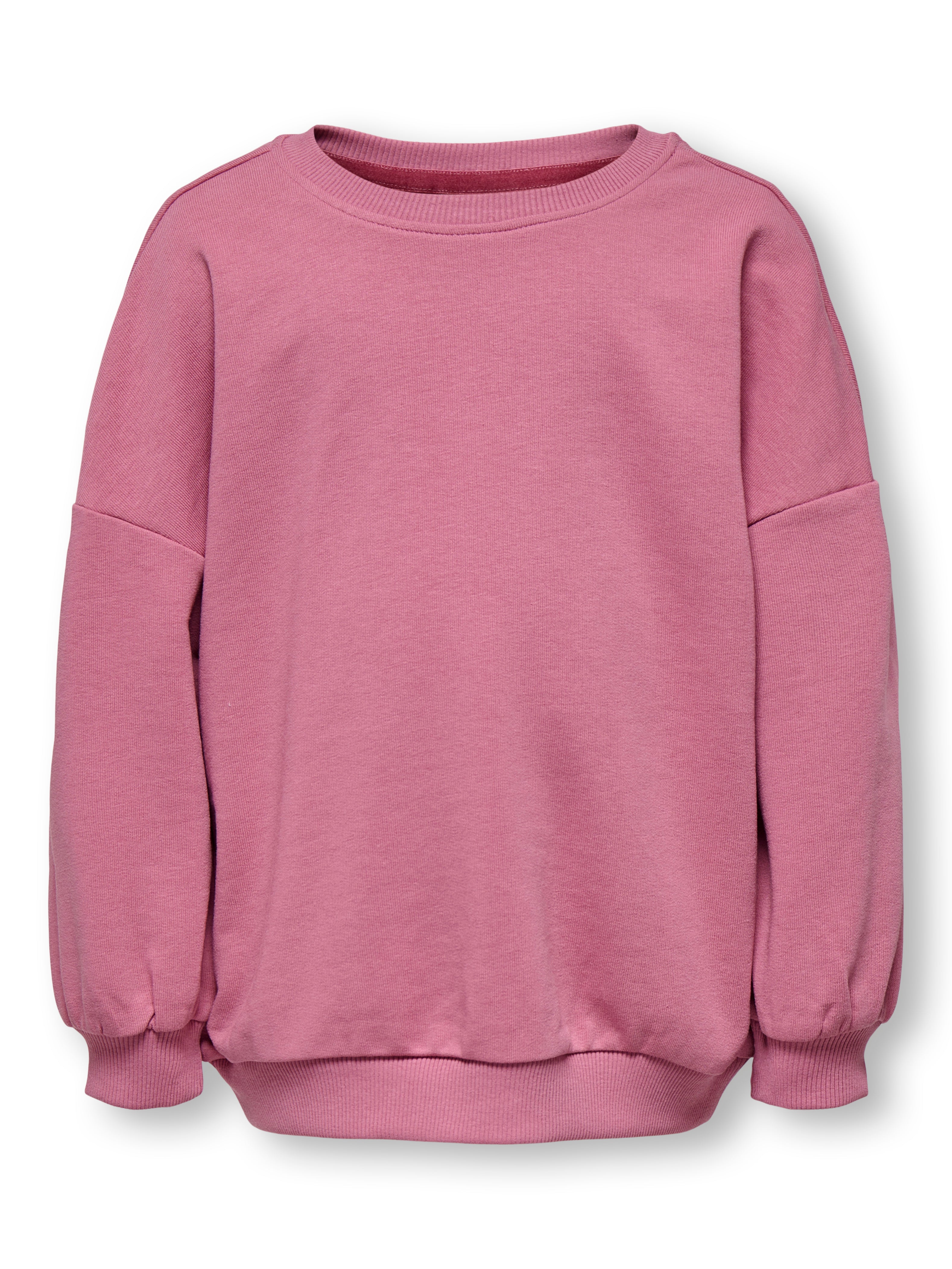 Only Mini Georgia Life Sweatshirt – Blomsterdesign i Heather Rose