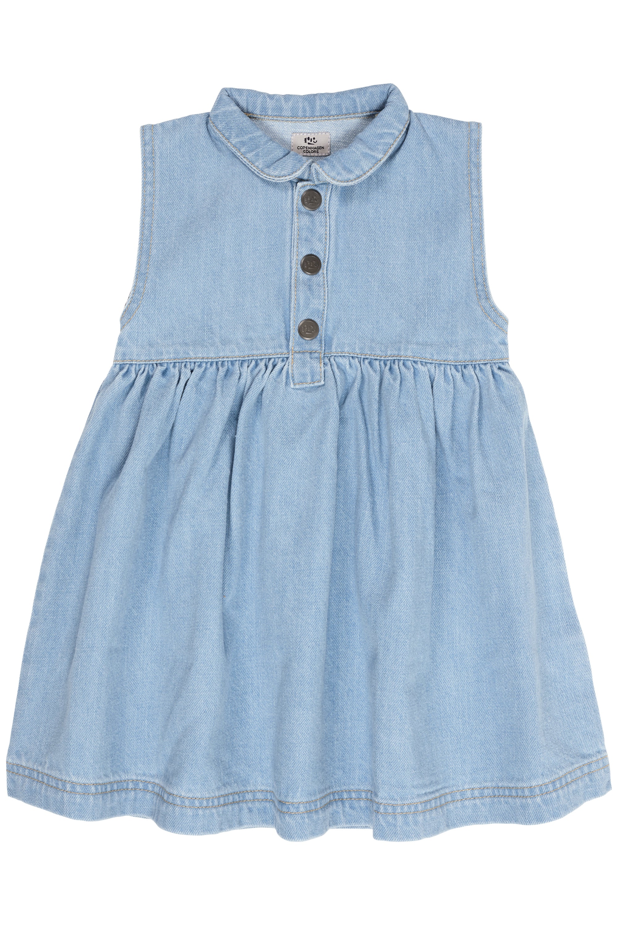 Copenhagen Colors Denim Kjole – Lys Blå Elegance Tilbud