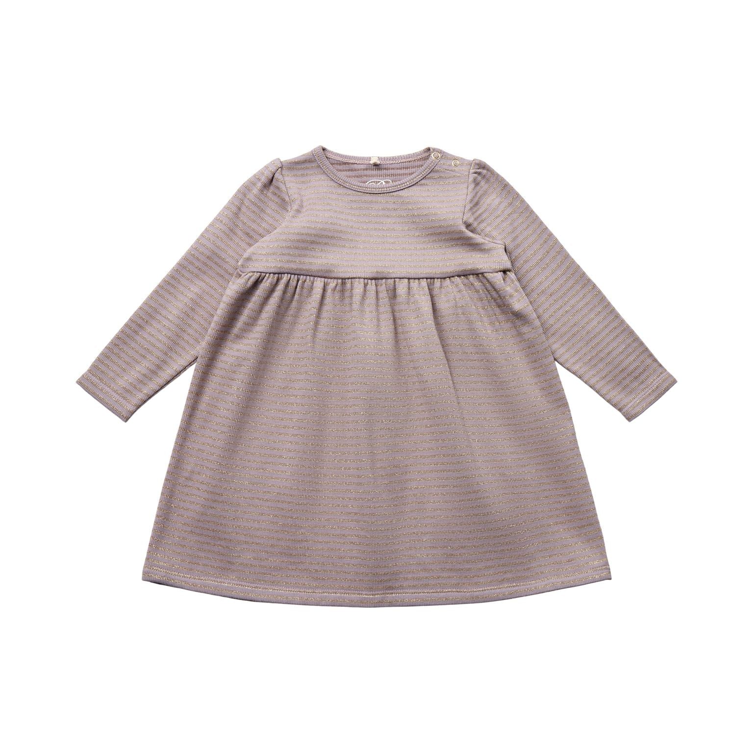 Petit By Sofie Schnoor Kjole - Lilla med Glitrende Striber