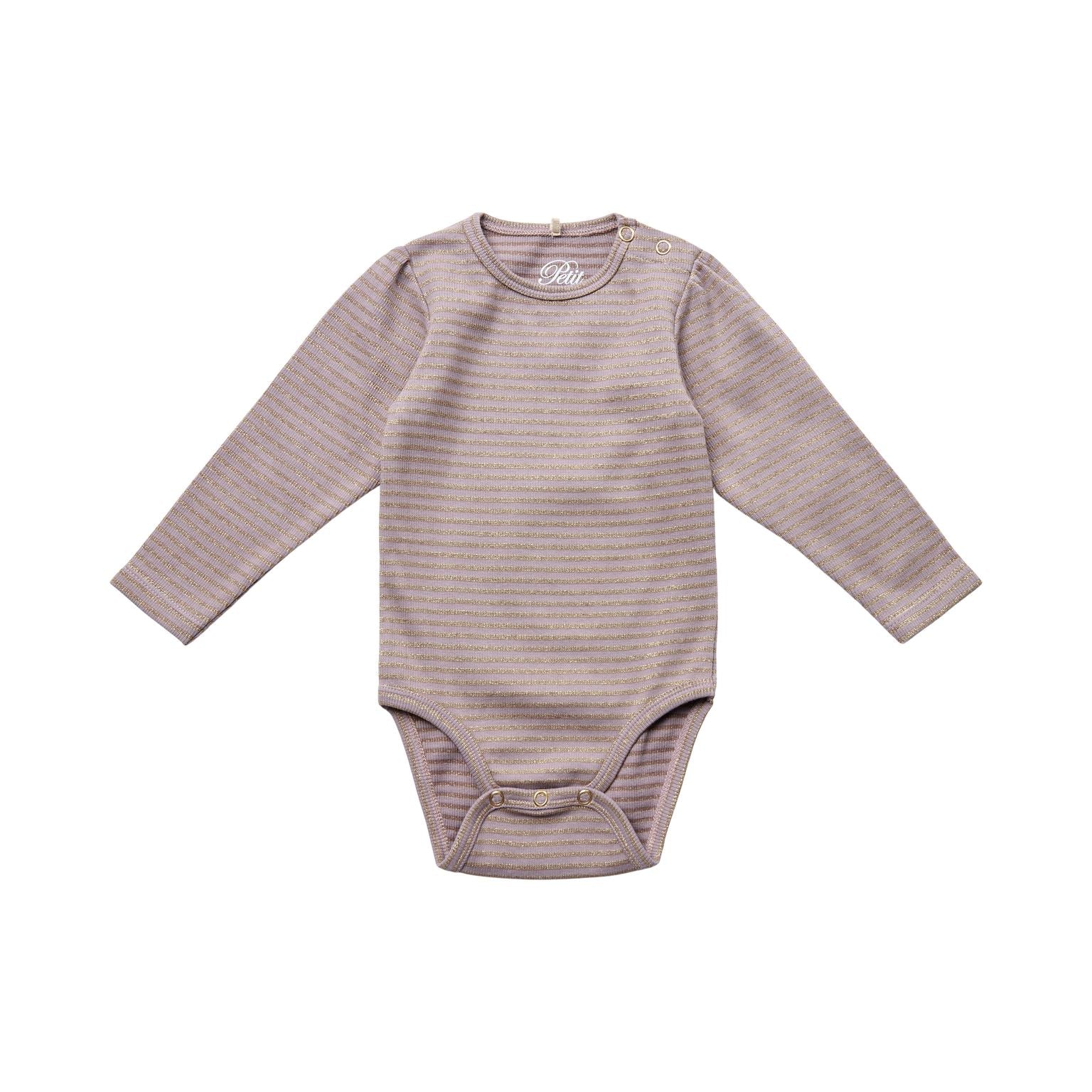 Petit By Sofie Schnoor Body – Lilla med Guldstriber