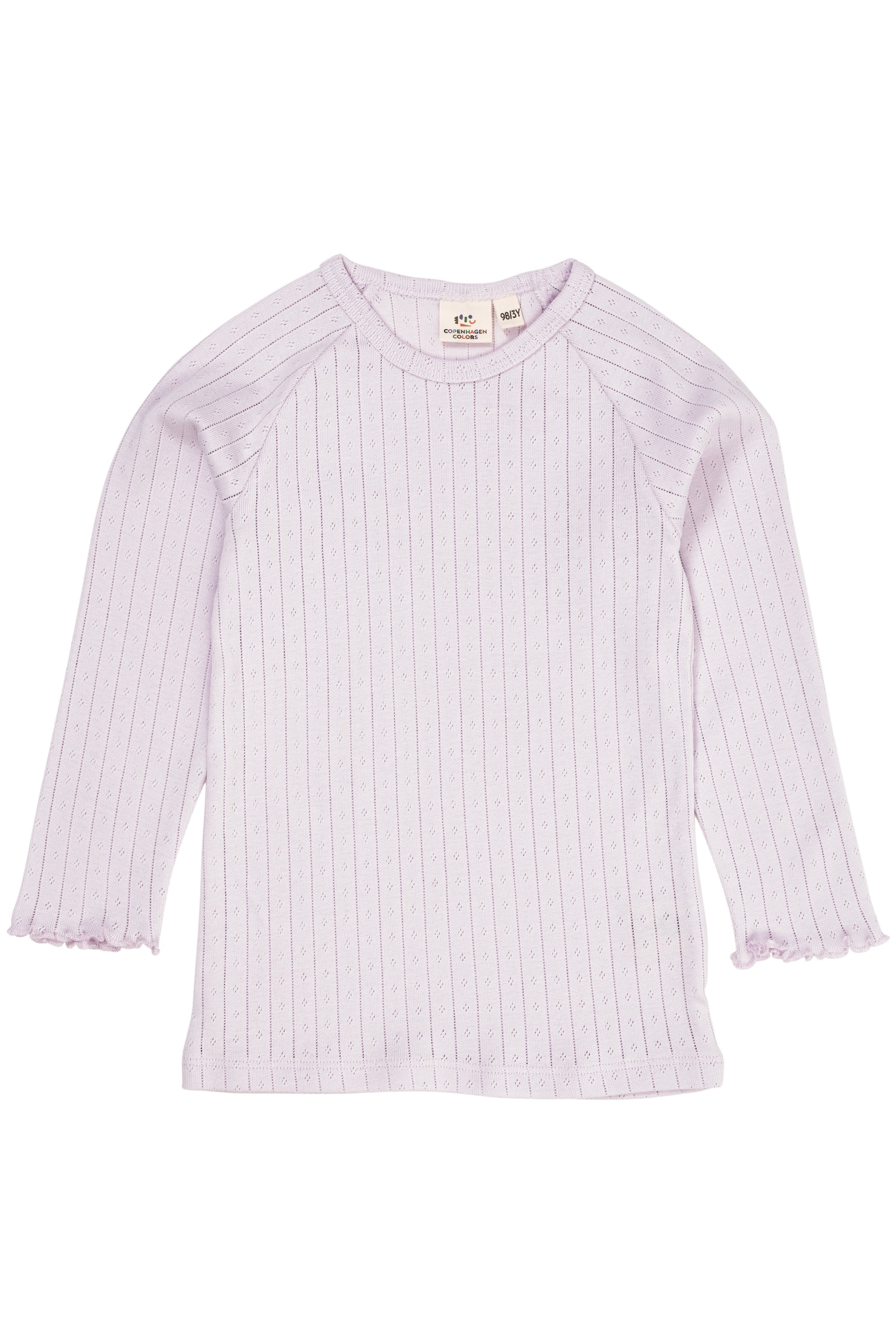Copenhagen Colors Pointelle Bluse - Lys Lilla Tilbud!