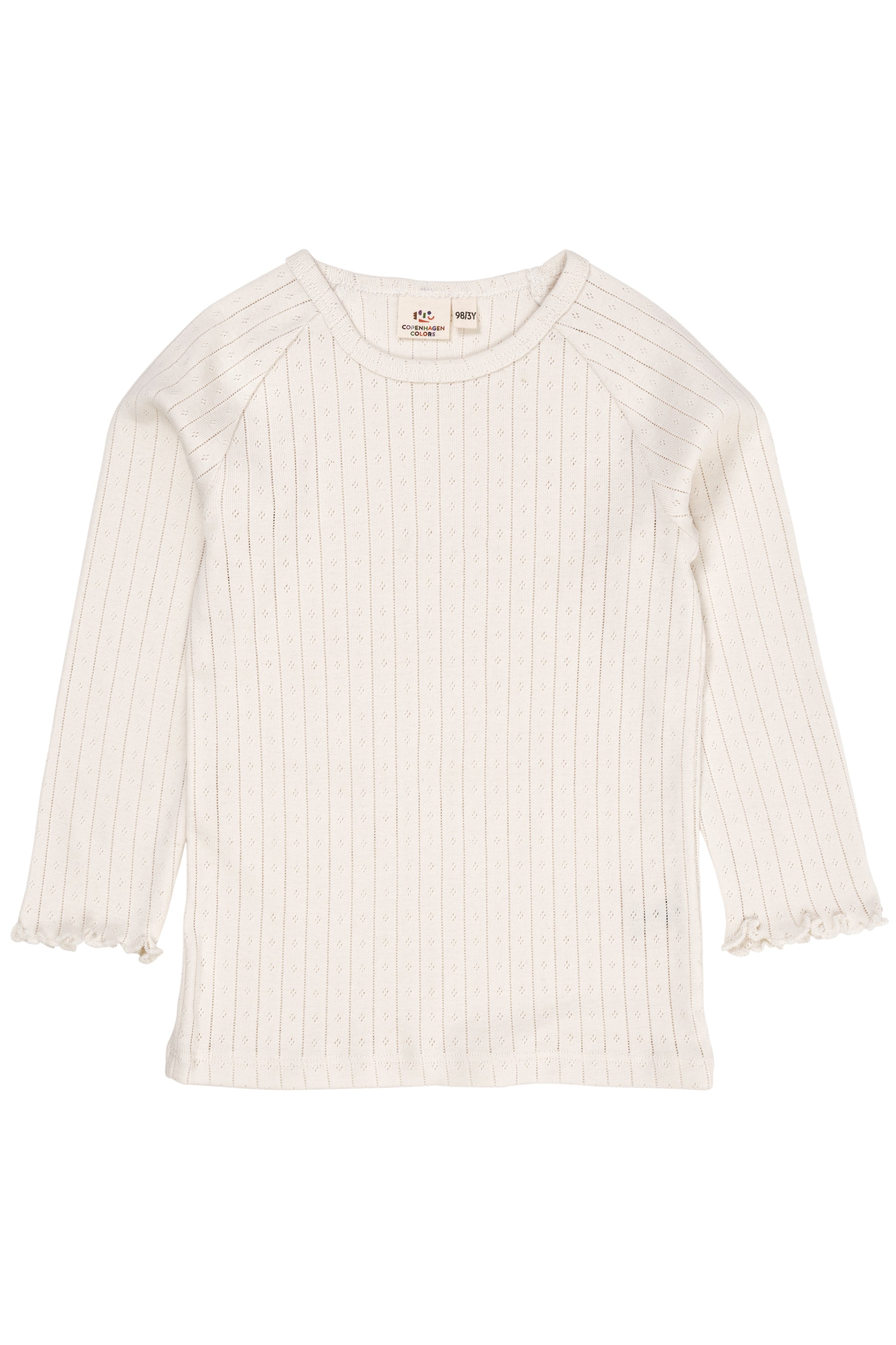 Copenhagen Colors Pointelle Bluse – Råhvid Elegance
