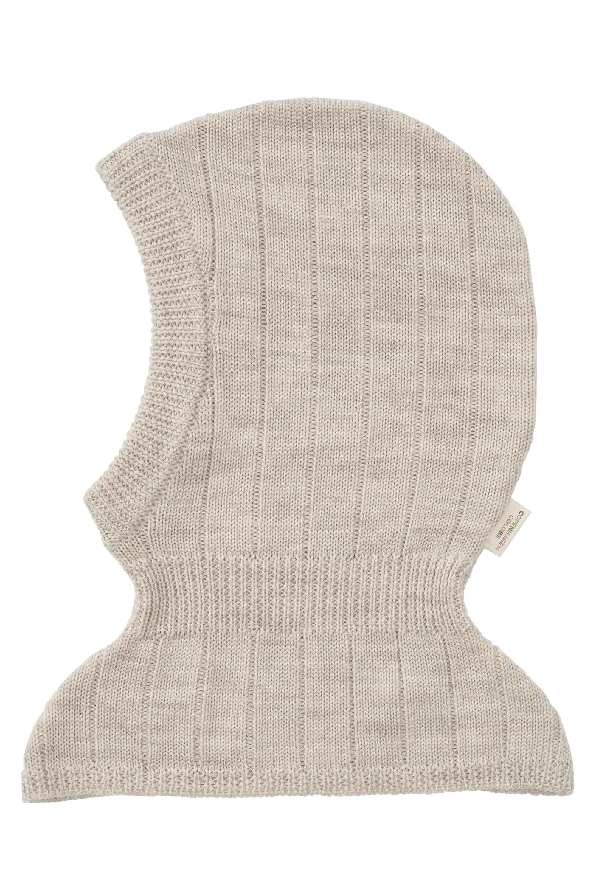 Copenhagen Colors Elefanthue i Merino Rib – Lys Creme Melange