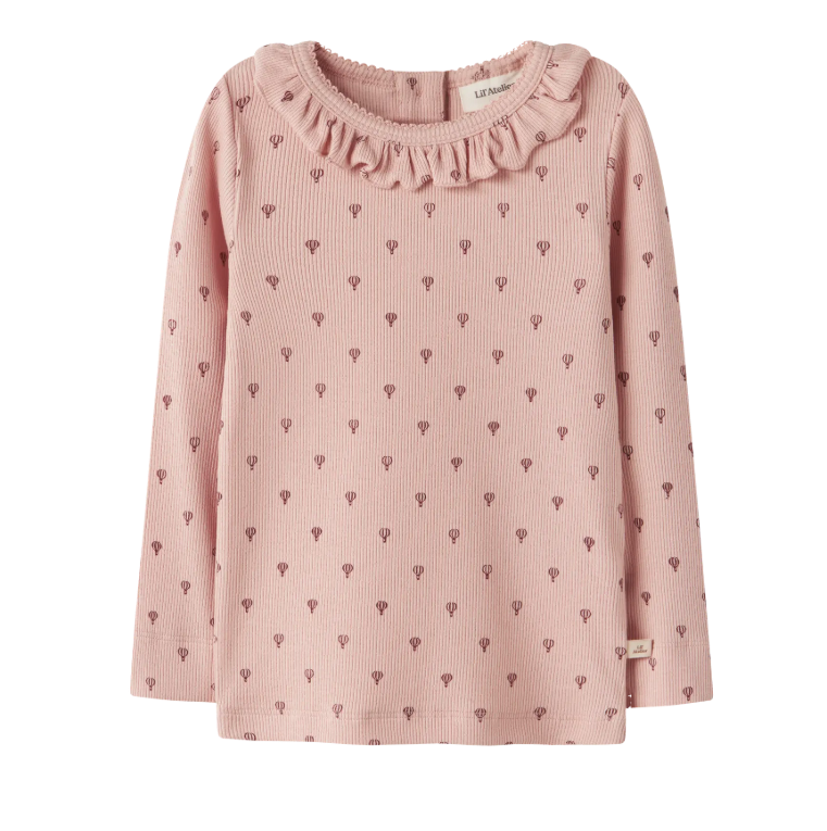 Lil Atelier Gago Kis Slim Top - Luftballon i Cameo Rose