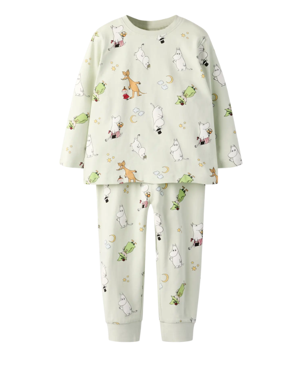 Moomin Natsæt i Pale Aqua – Fantastisk tilbud til børn!