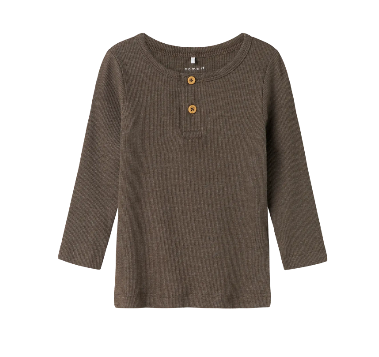 Name It Kab Langærmet Bluse – Bungee Cord Melange Tilbud