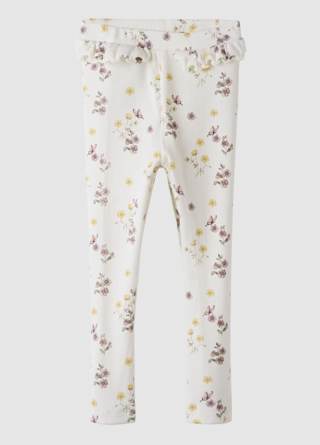 Lil Atelier Gavo Efi Leggings - Kokosmælk Blomstermix