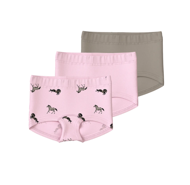 Name It Tights 3-pak med hesteprint – Blødt børneundertøj