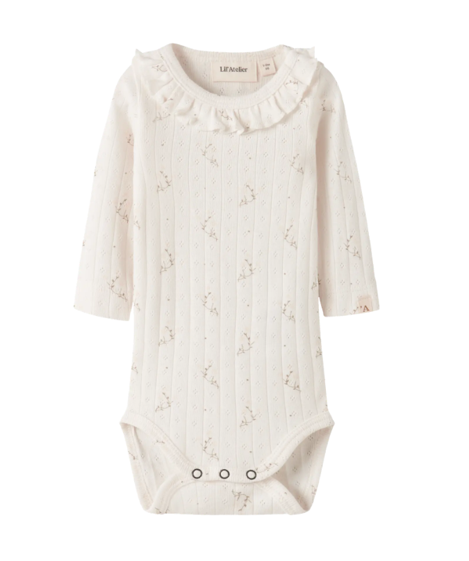 Lil Atelier Rachello Ria Slim Body - Coconut Milk Flower -   Cm