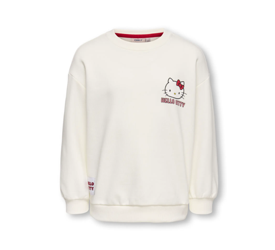 Only Mini Kitten Georgia Life Sweatshirt - Tofu Flower -   Cm