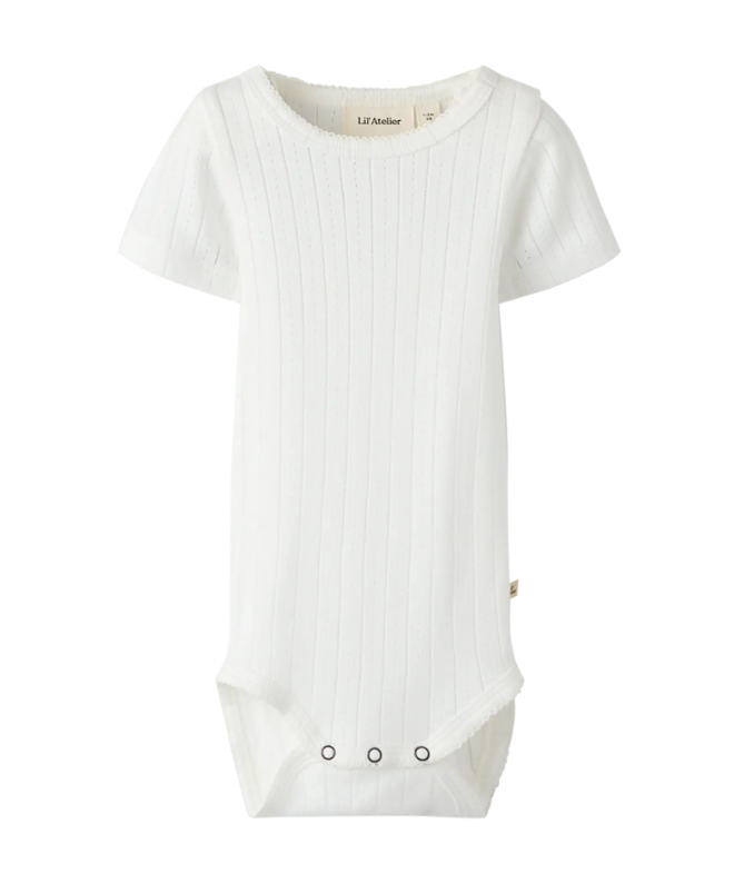 Lil Atelier Rachels Ss Slim Body - Coconut Milk -   Cm