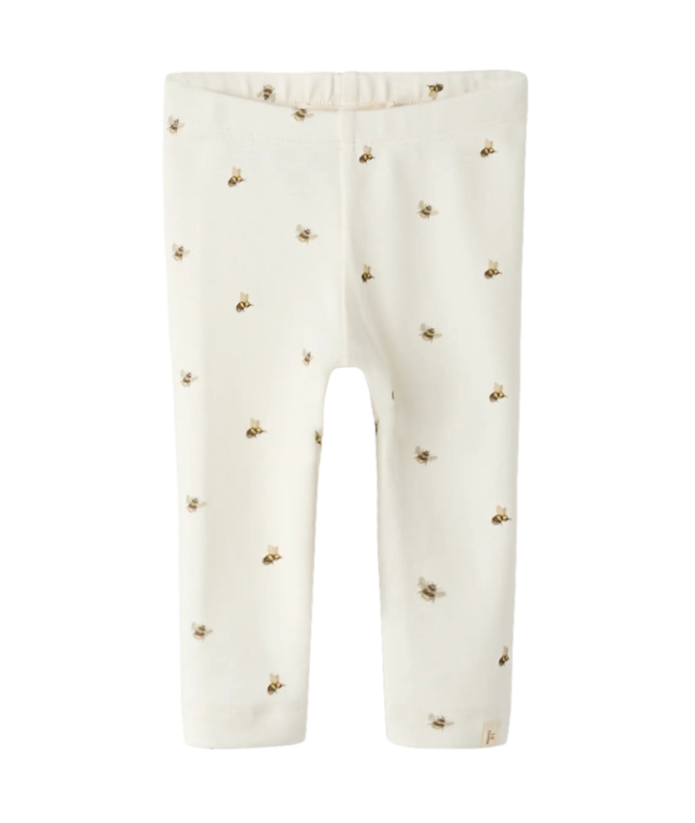 Lil Atelier Gayo Gno Slim Leggings - Coconut Milk Bee -   Cm