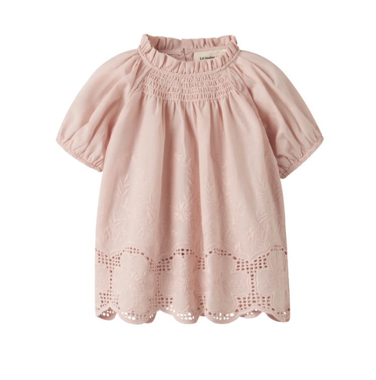 Lil Atelier Dayna Ss Loose Shirt - Peach Whip -   Cm
