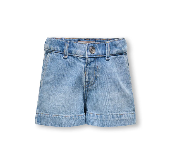 Only Mini Comet Wide Denim Shorts - Light Blue Denim -   Cm