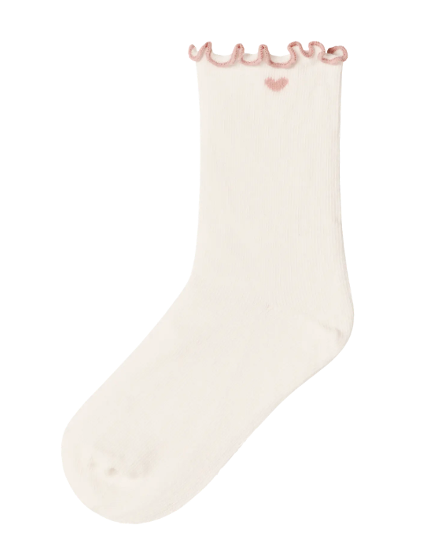 Lil Atelier Fiducia Socks - Coconut Milk Misty Rose -