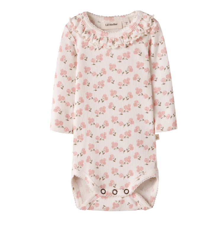 Lil Atelier Gago Kis Slim Body - Coconut Milk Hydrangea -   Cm